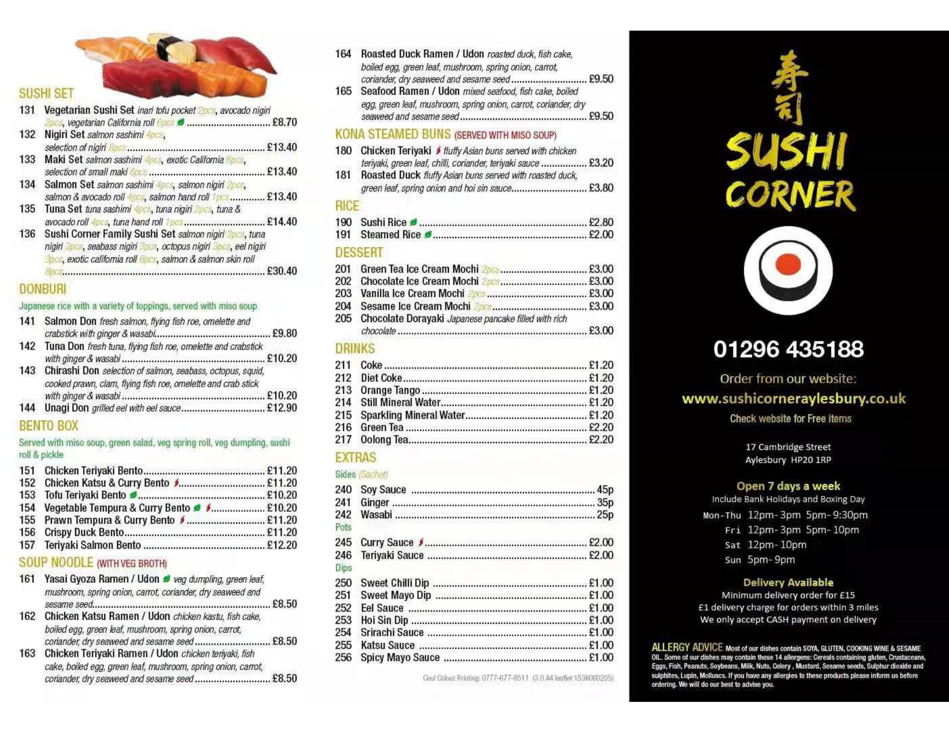 Sushi Corner aylesbury