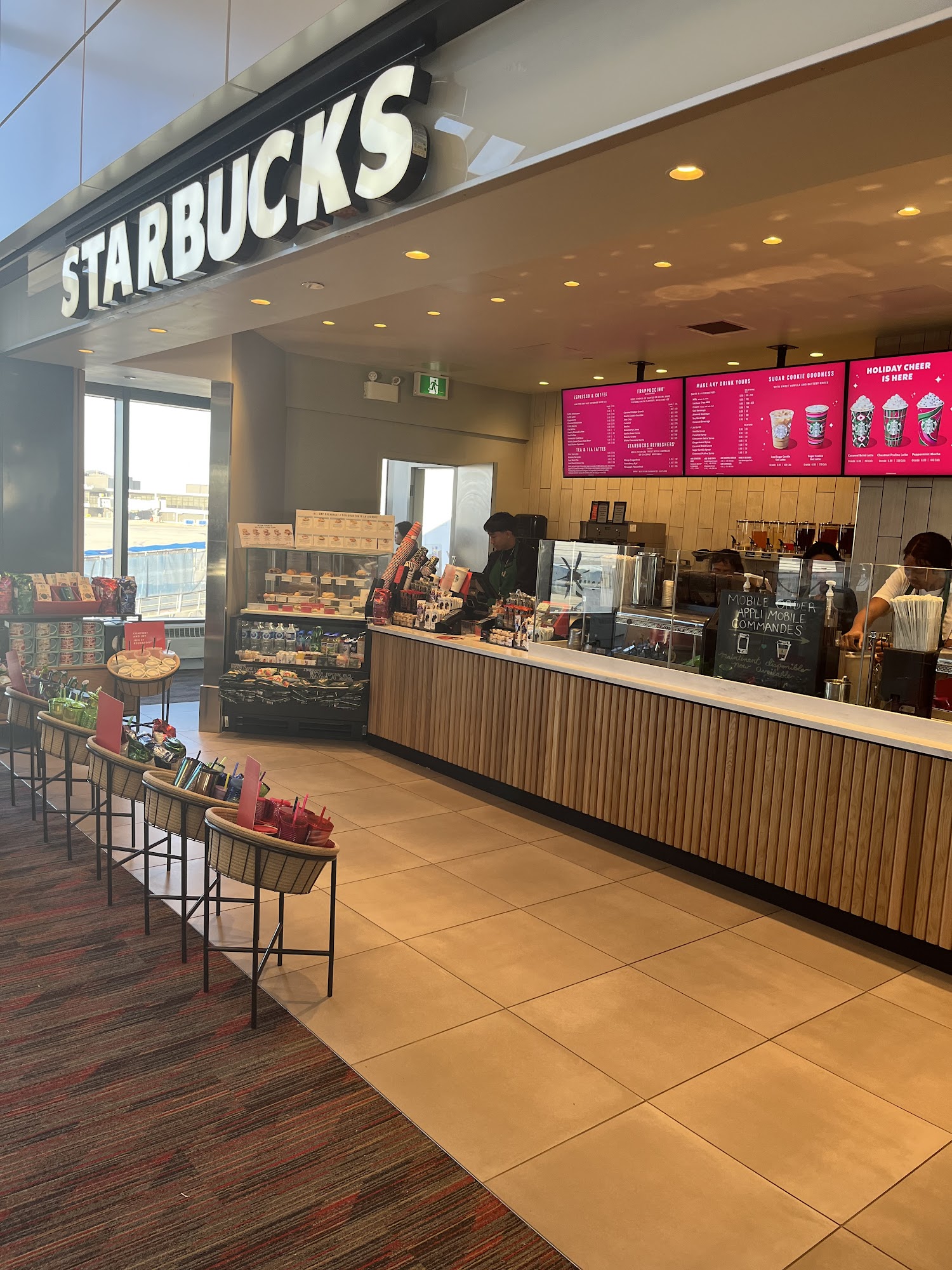 Starbucks Charlie Departures level Air Canada