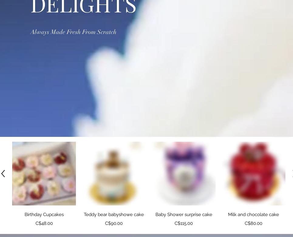 Bakeway Delights Menu