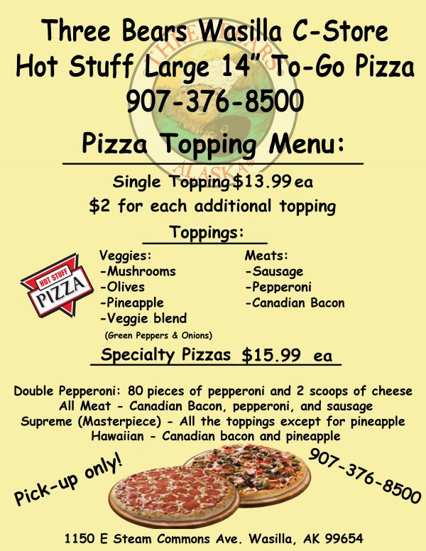 Great Bear Espresso Coffee Café & Drive Thru Menu