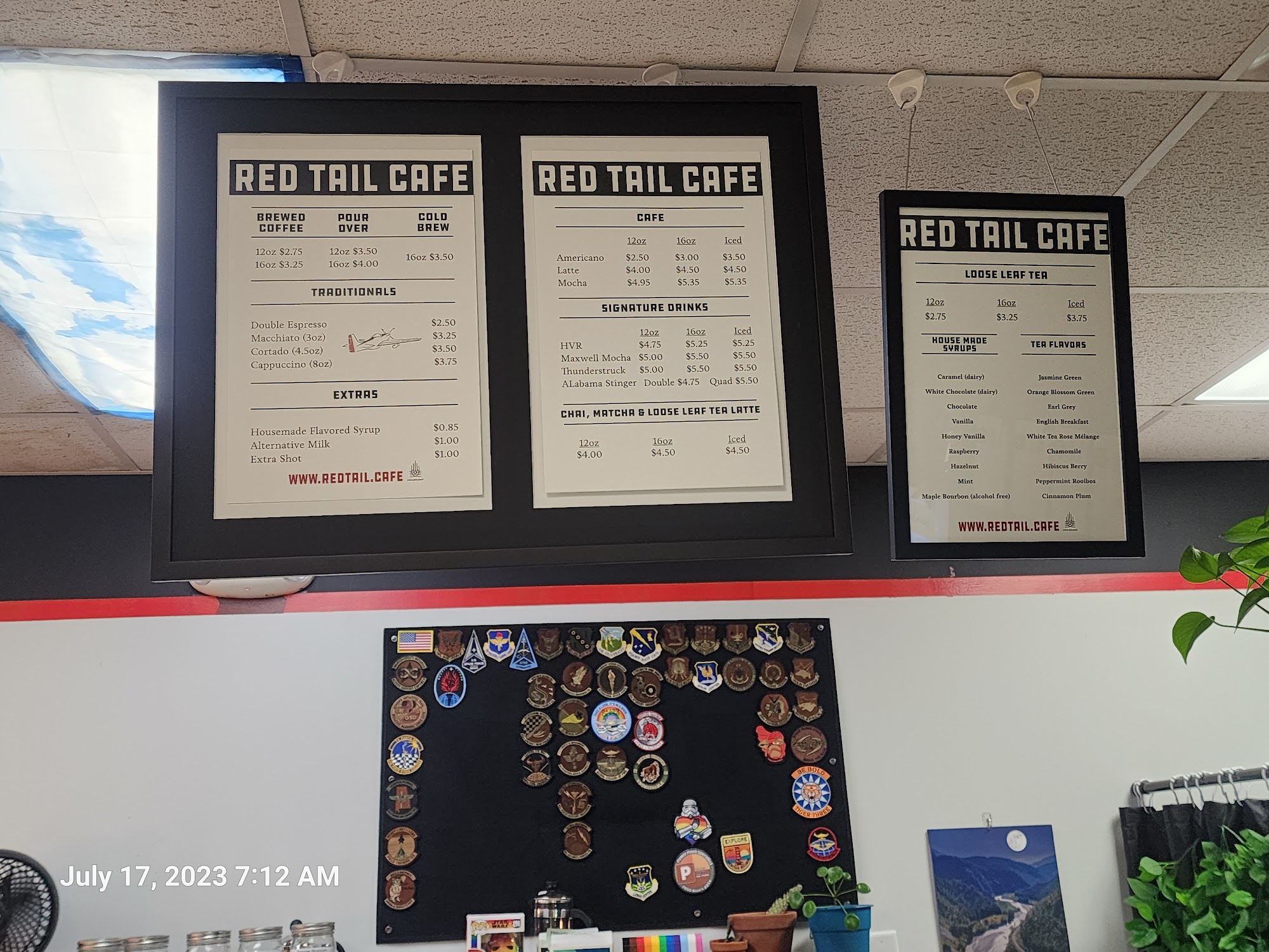 Red Tail Cafe Menu