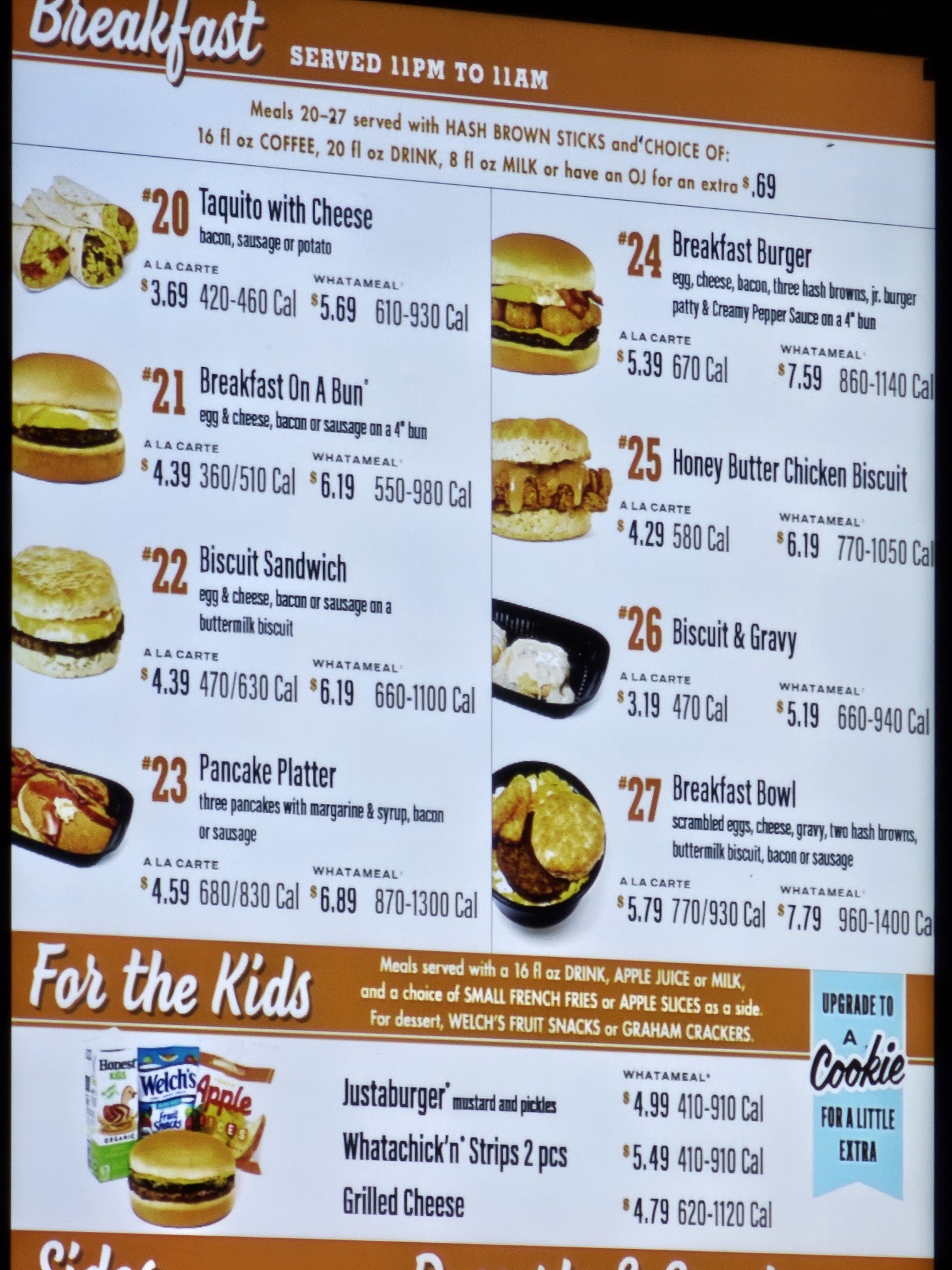 Whataburger Menu