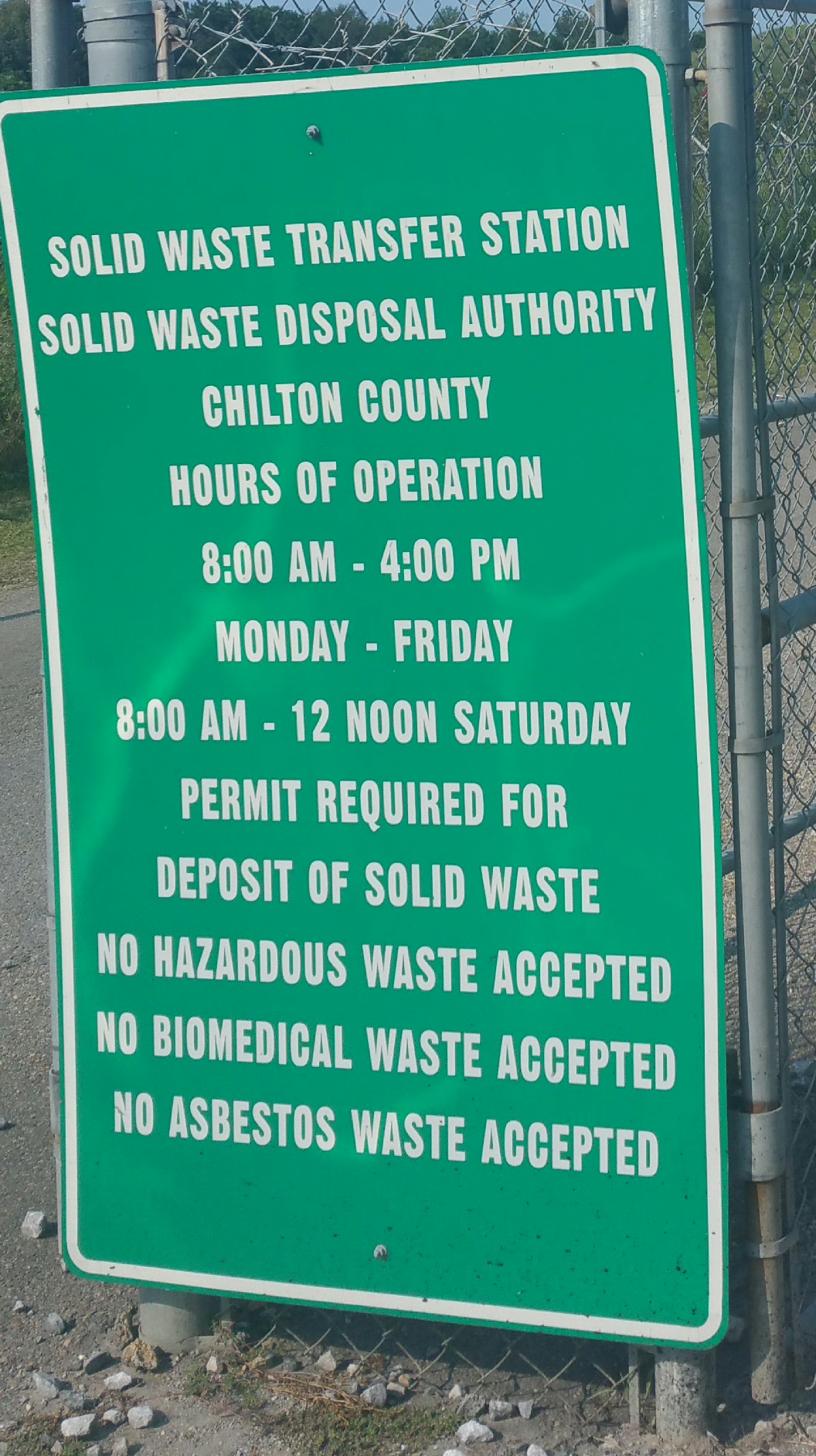 Chilton County Garbage Dispose