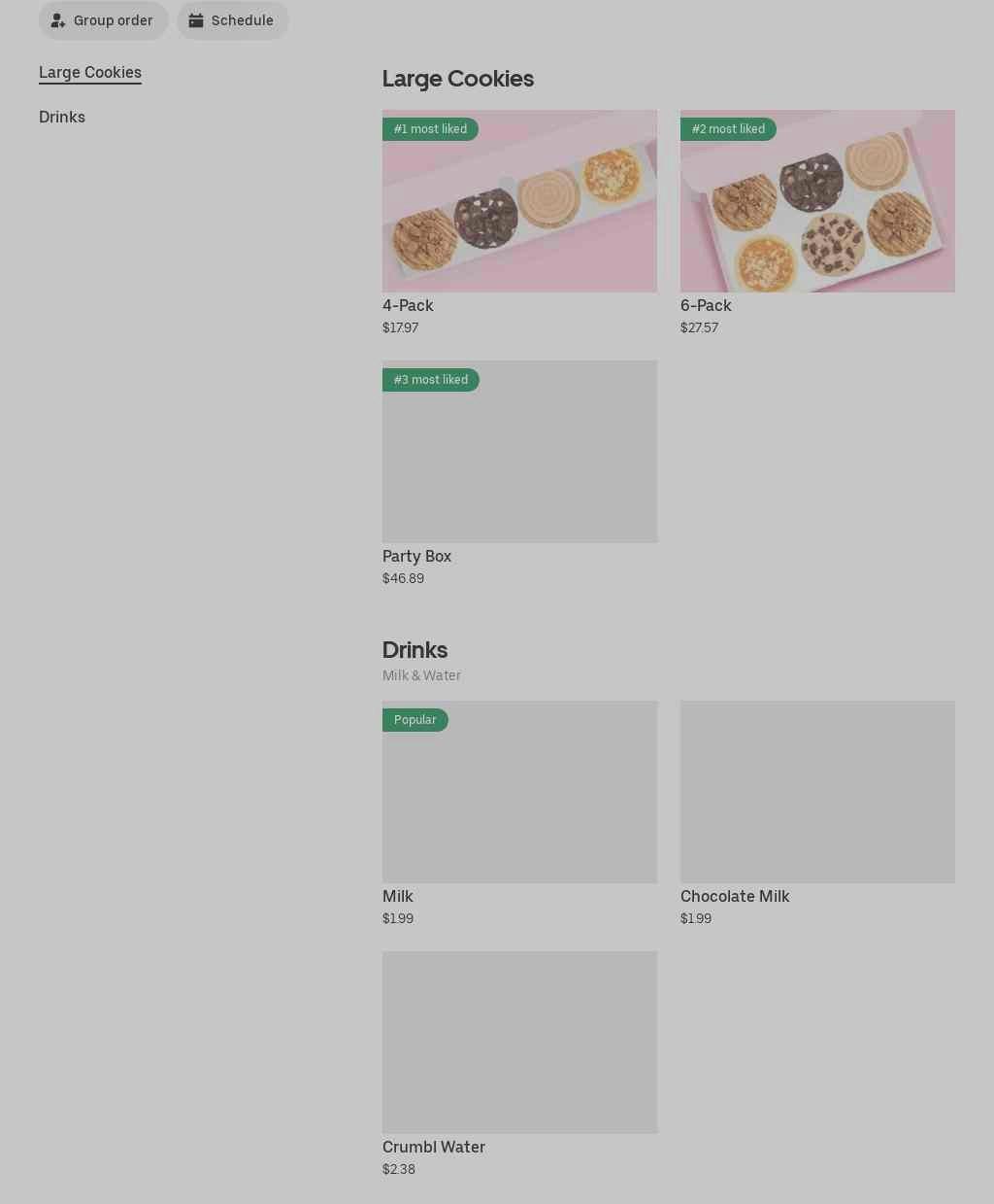 Crumbl Cookies - Benton Menu