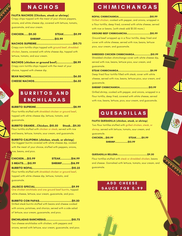 Nopal Mexican Restaurant, England Menu, Reviews (43), Photos