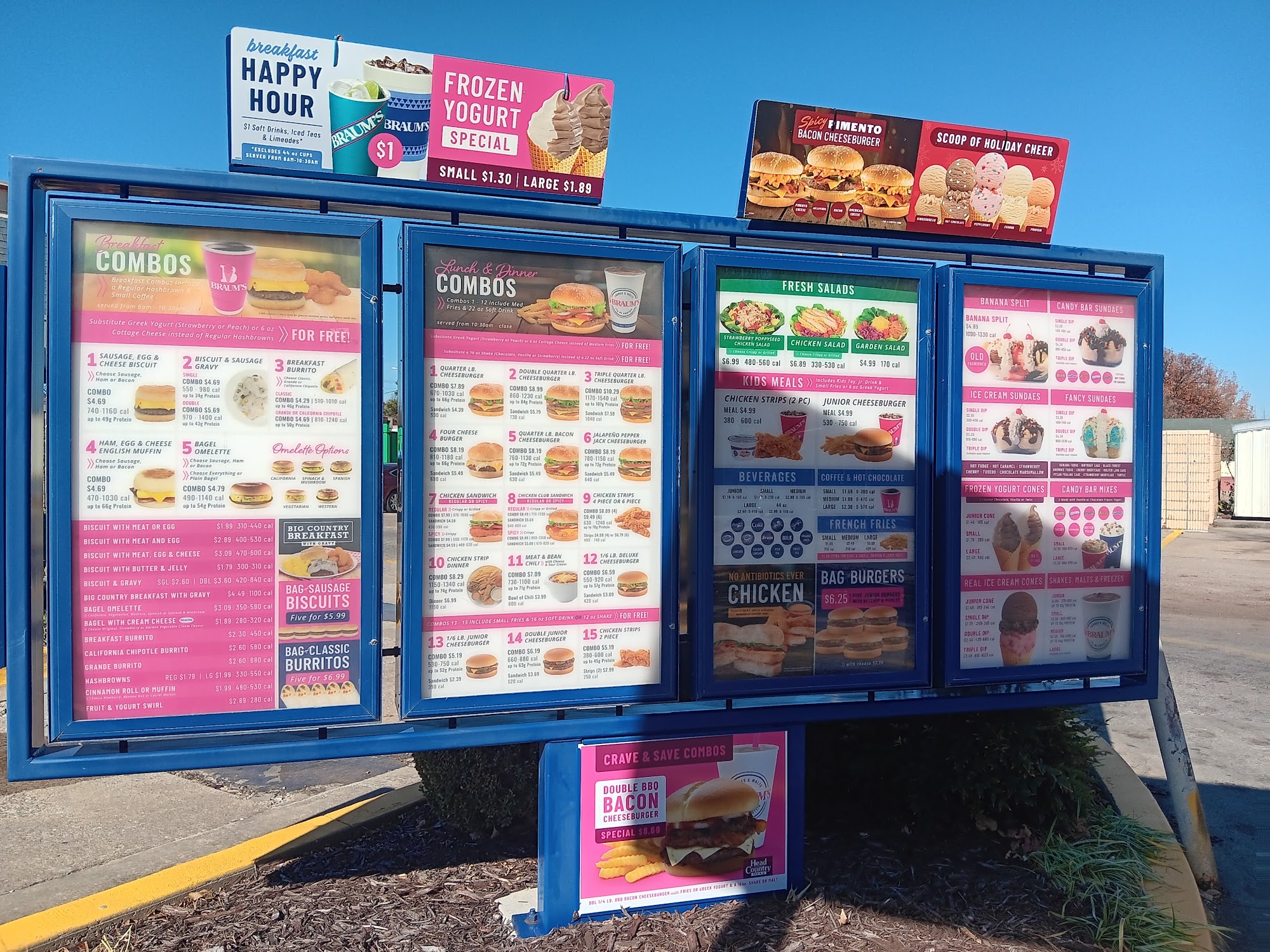 Braum's Ice Cream & Dairy Store Menu