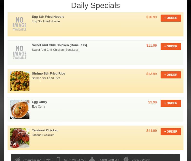 Hyderabad Biryani Pot Menu