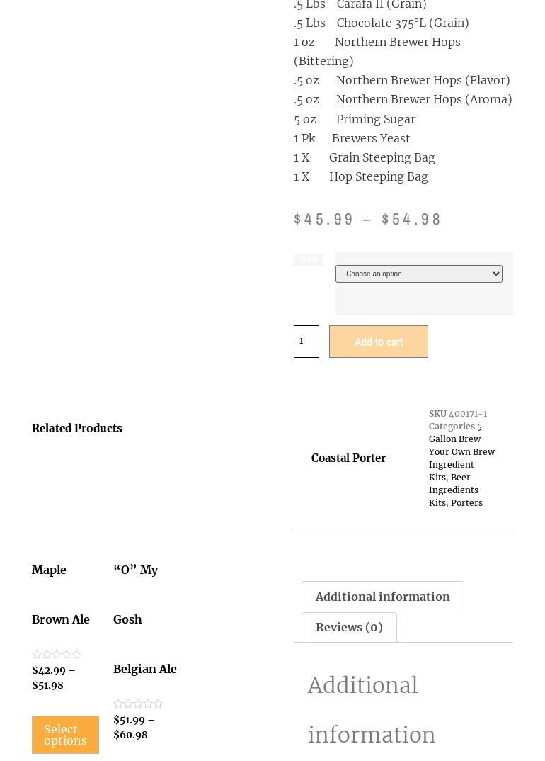Brew Your Own Brew Menu