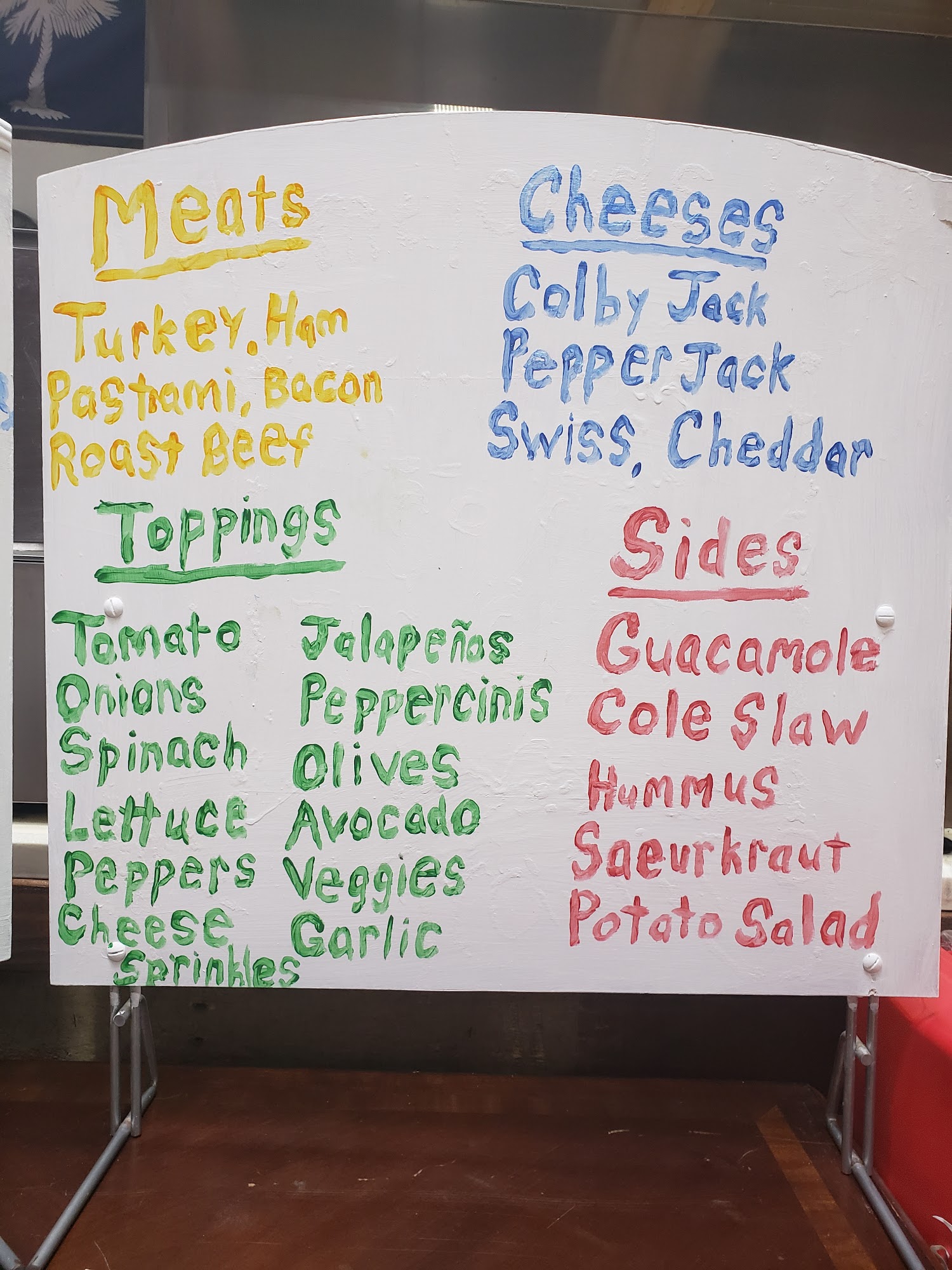 Homelands Trading Menu