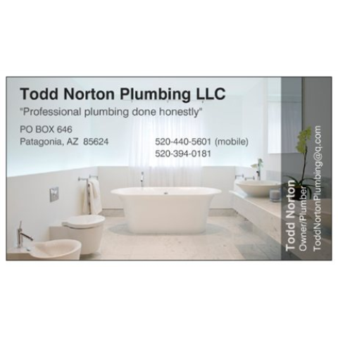 Todd Norton Plumbing LLC. 296 Duquesne Ave, Patagonia Arizona 85624
