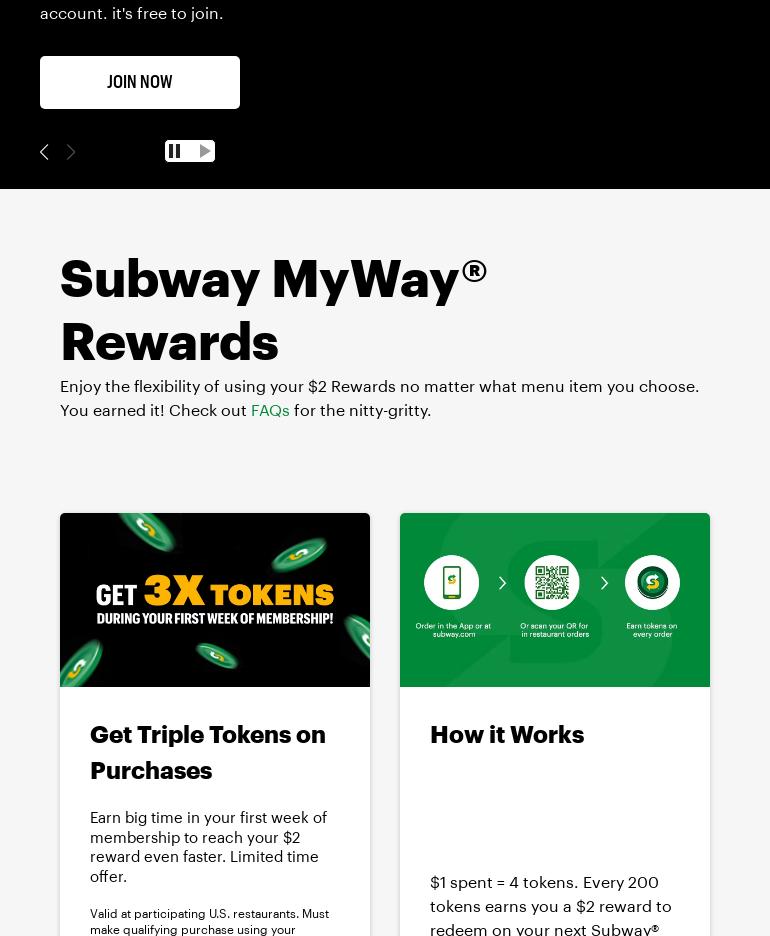 Subway Menu