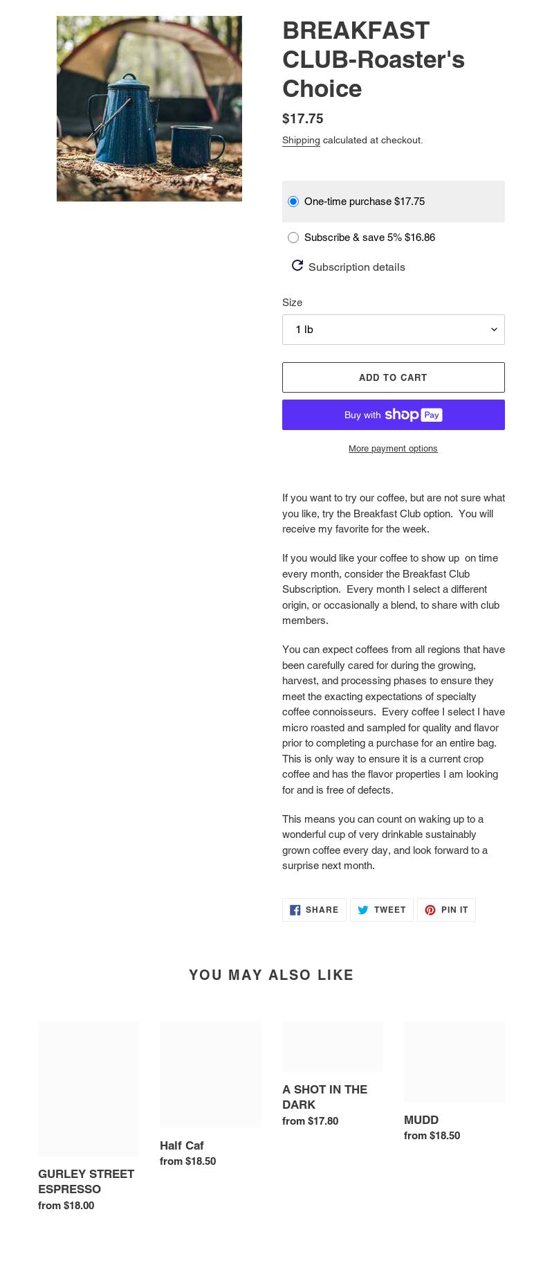 Roasted Ott LLC Menu