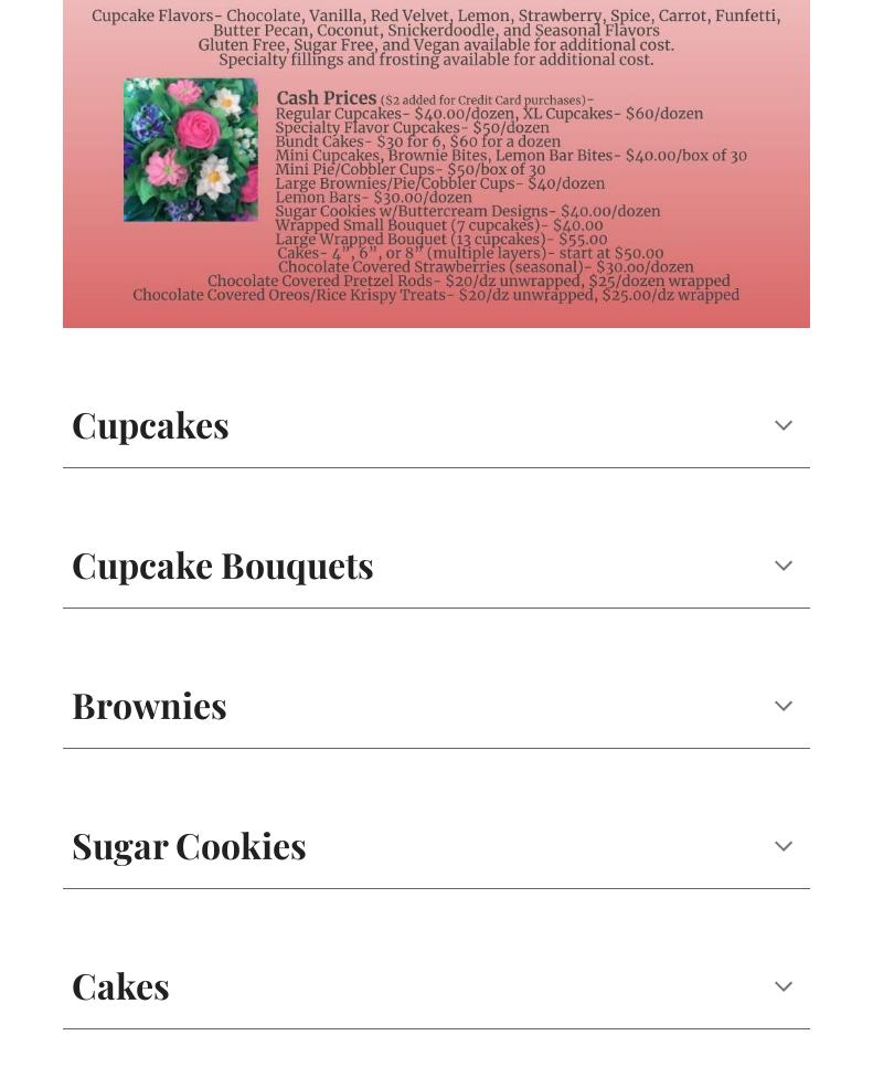 Cupcakes By Leanne Menu