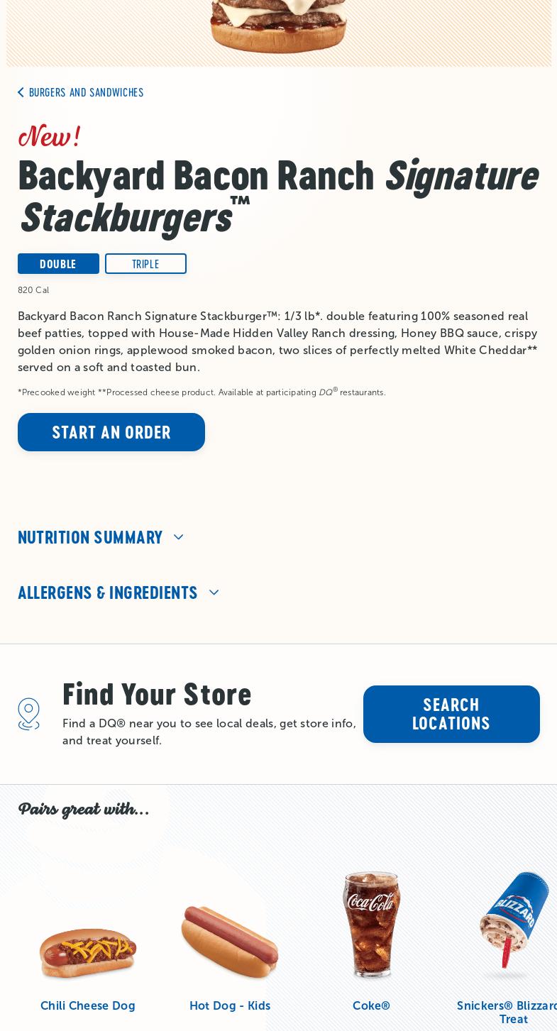 DQ/Orange Julius Menu