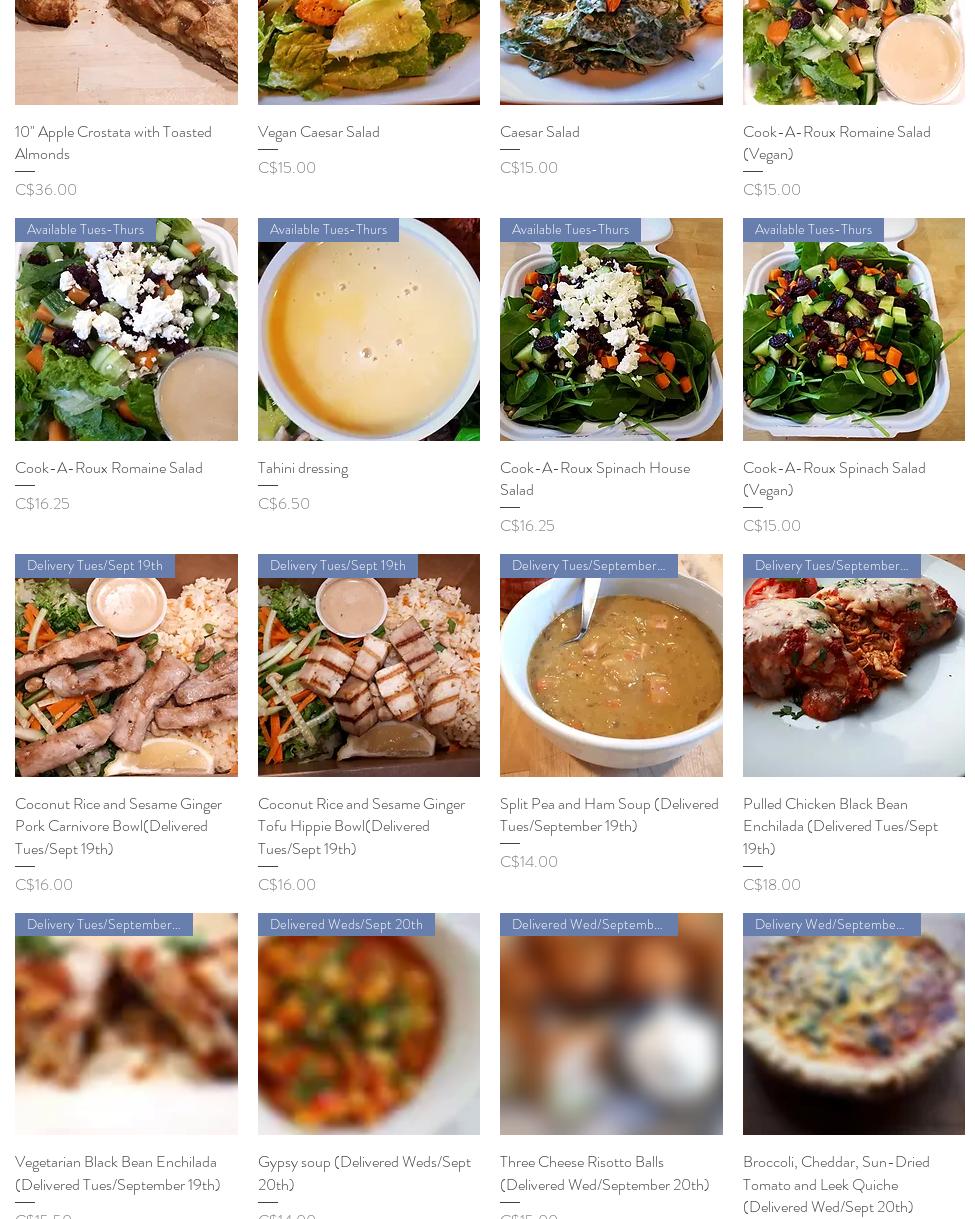 The Cook-A-Roux Menu