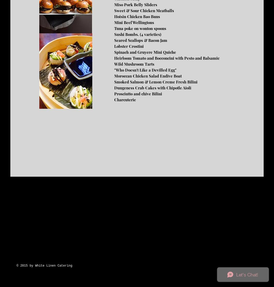 White Linen Catering & Events Menu