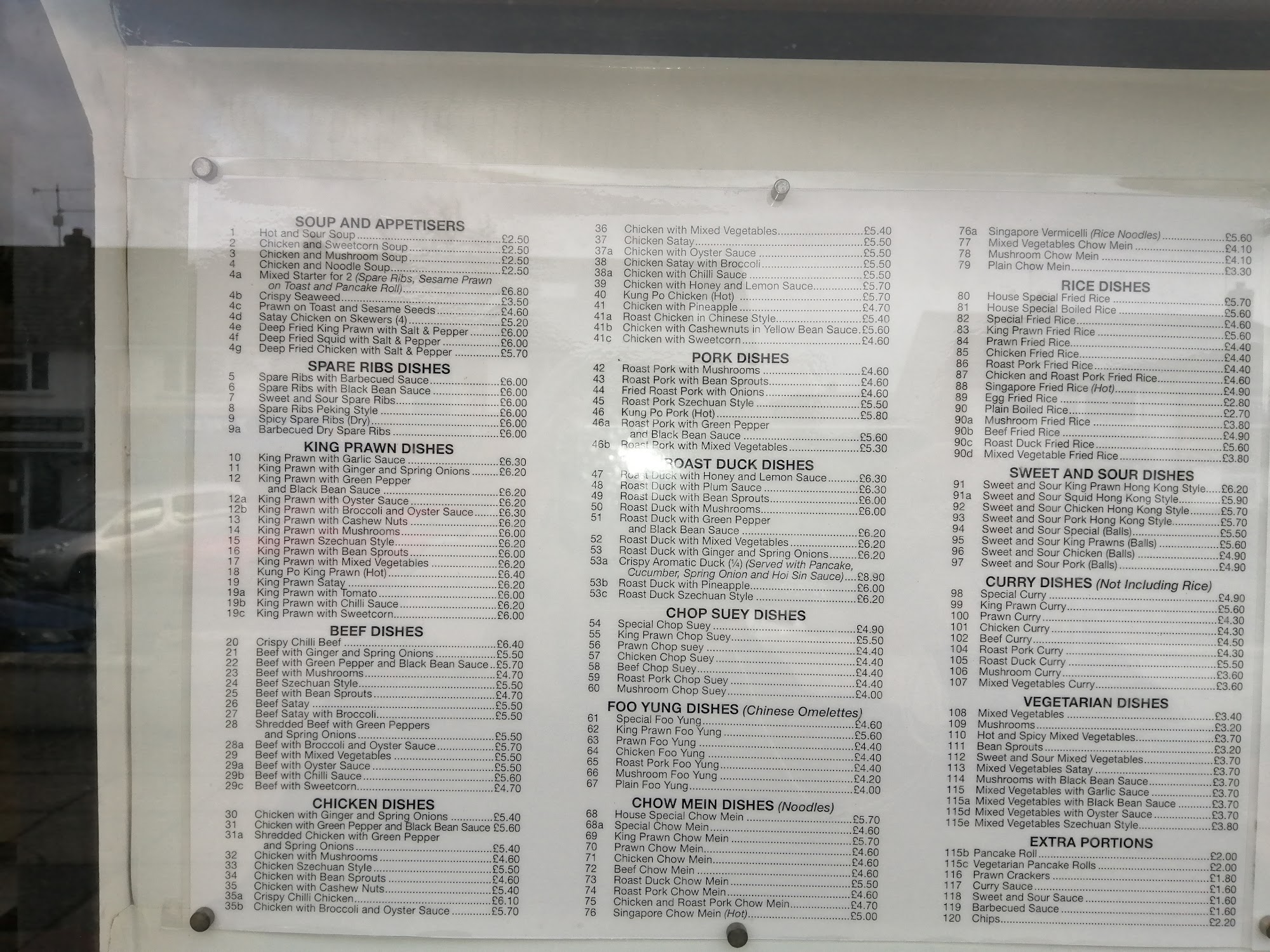 Peking Chef Menu