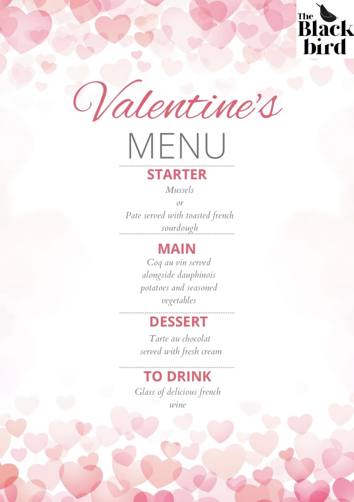 The Blackbird Menu