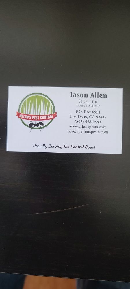 Allen's Pest Control 1783 7th St, Baywood-Los Osos California 93402