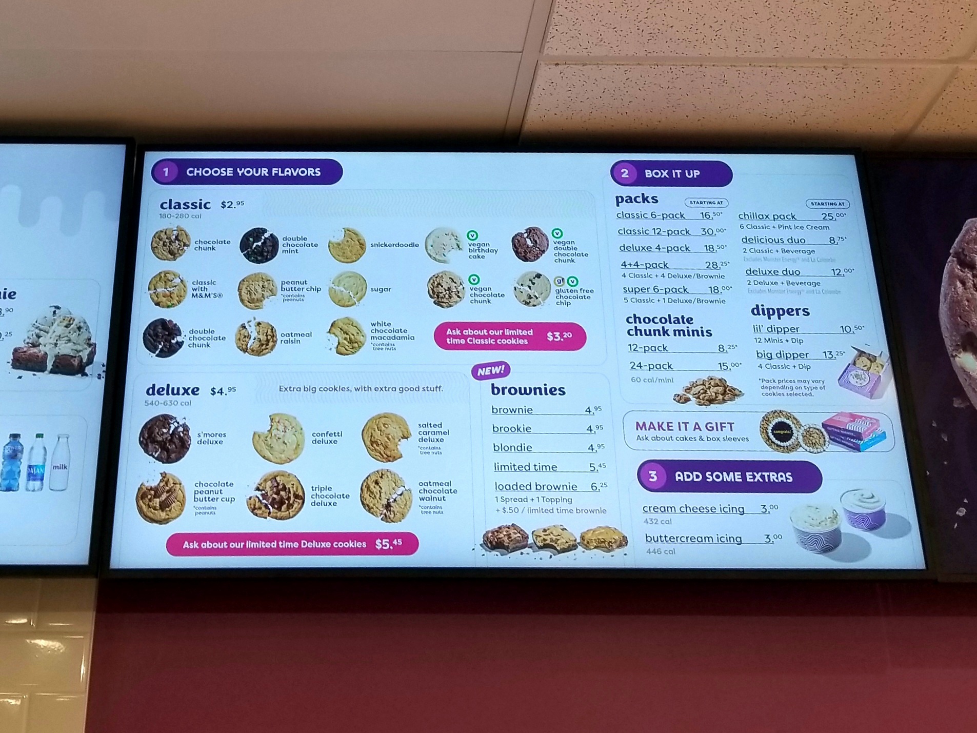 Insomnia Cookies Menu