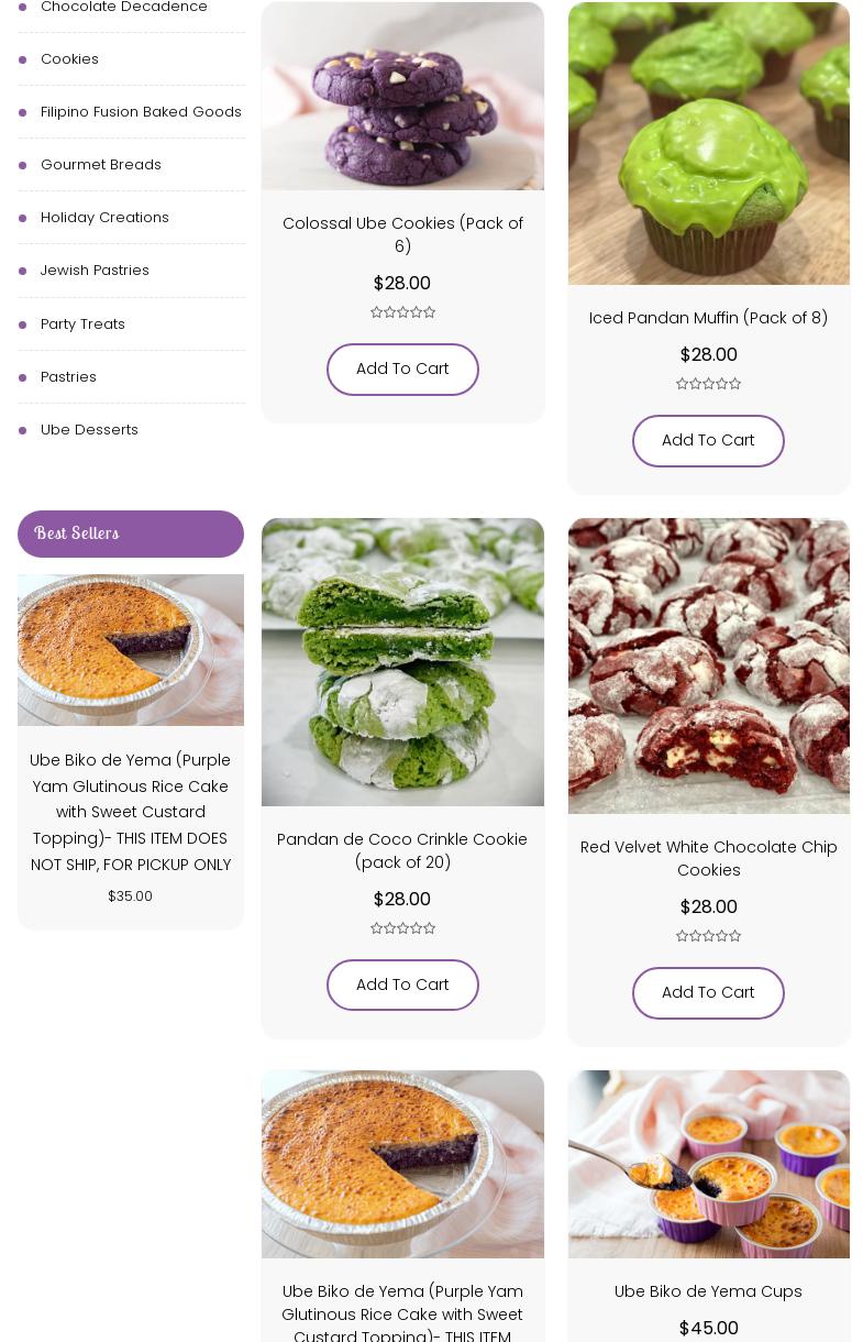 Sugar & Grace Bake Shop Menu