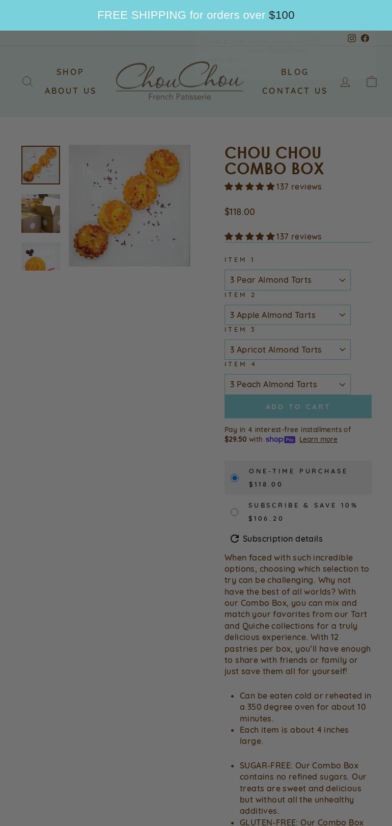 Chou Chou French Patisserie Menu
