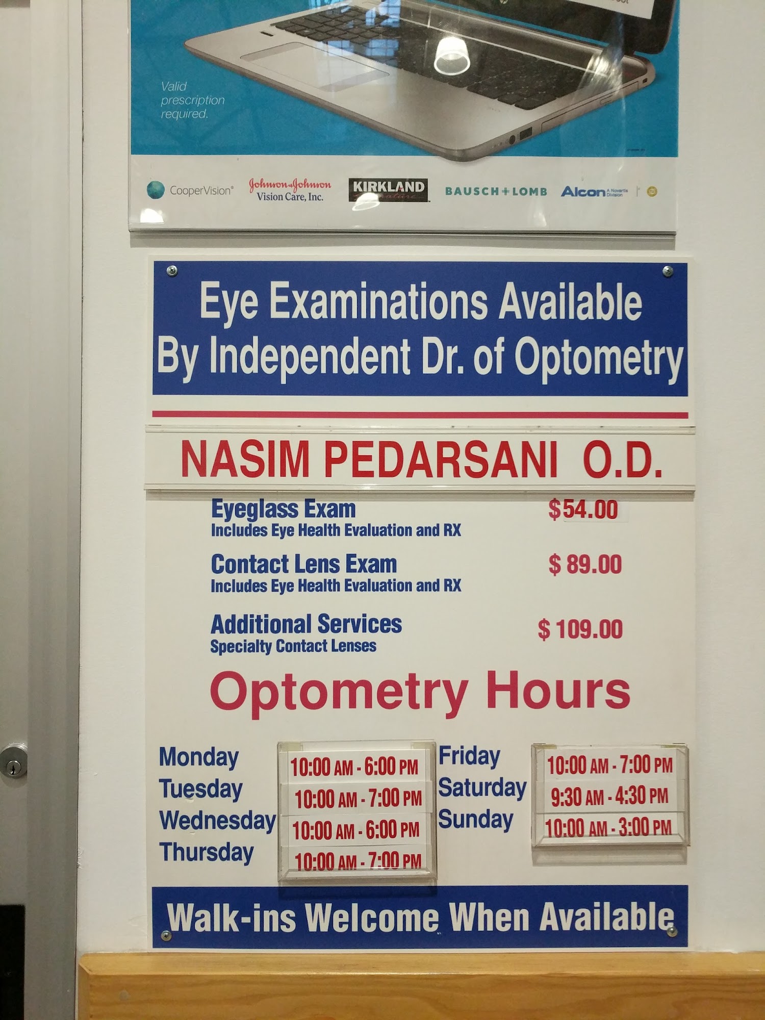 SpecialEyes Optometry - Dr. Nasim Pedarsani 18649 Via Princessa, Canyon Country California 91387