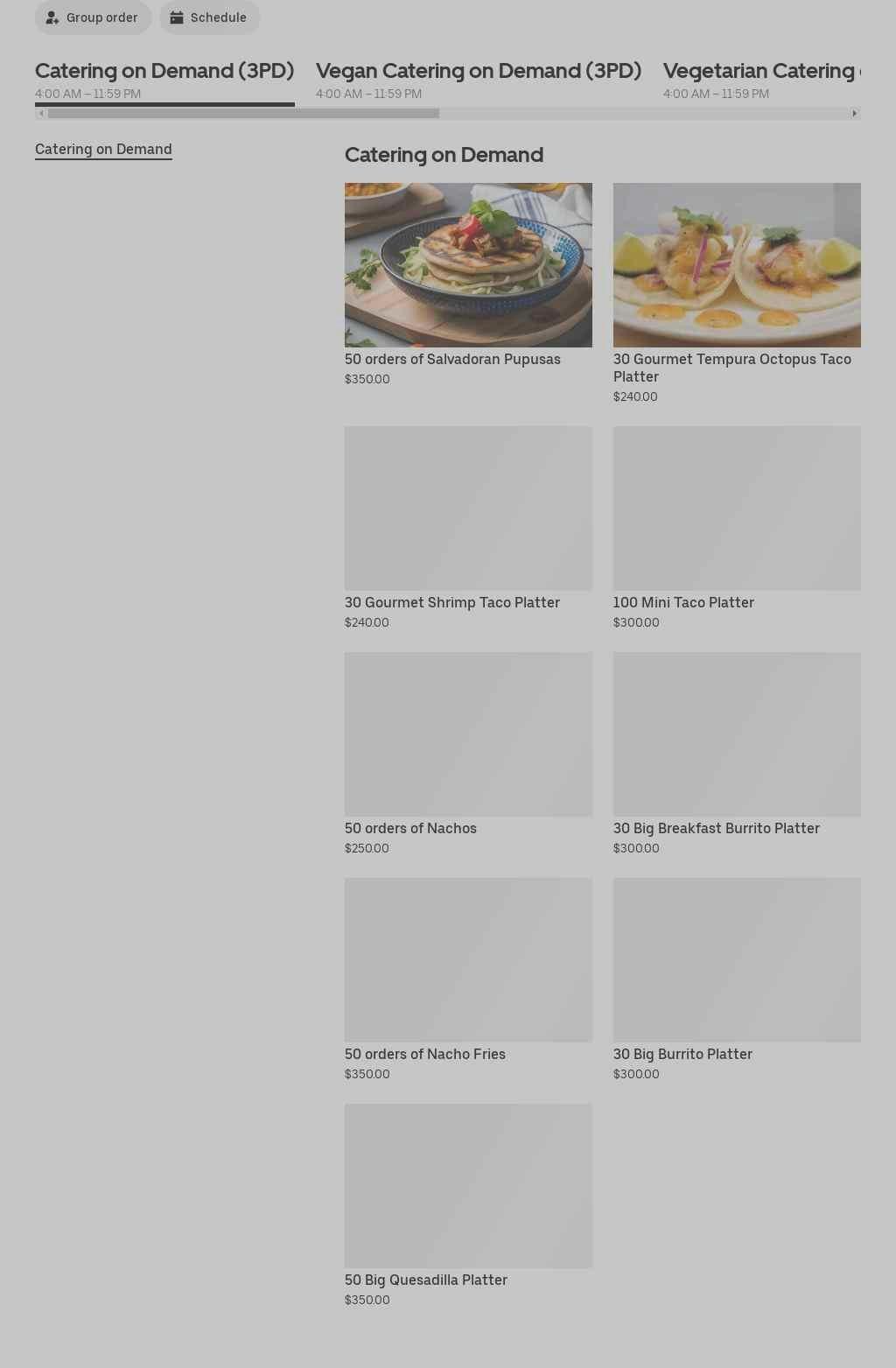 Los Vecinos Catering LLC Menu