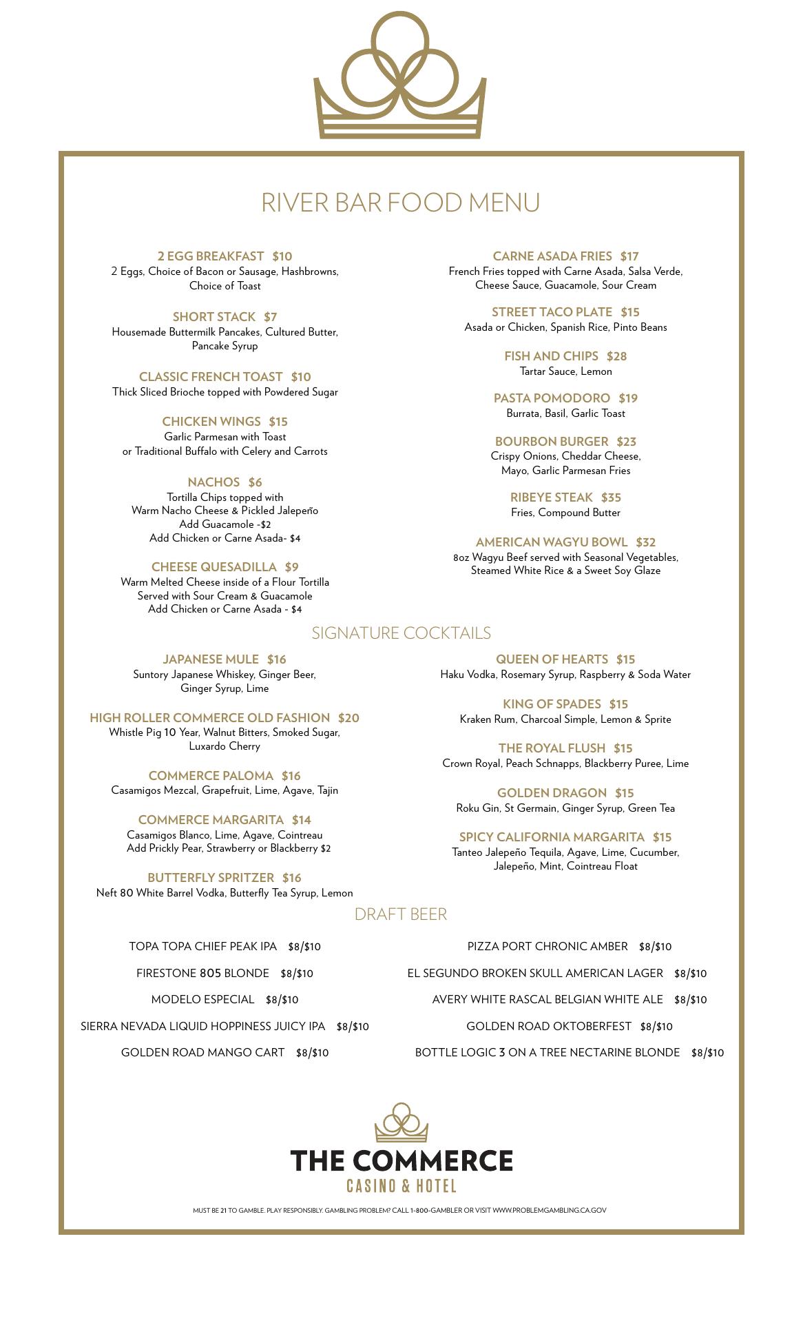 Mr. Banks Diner Menu