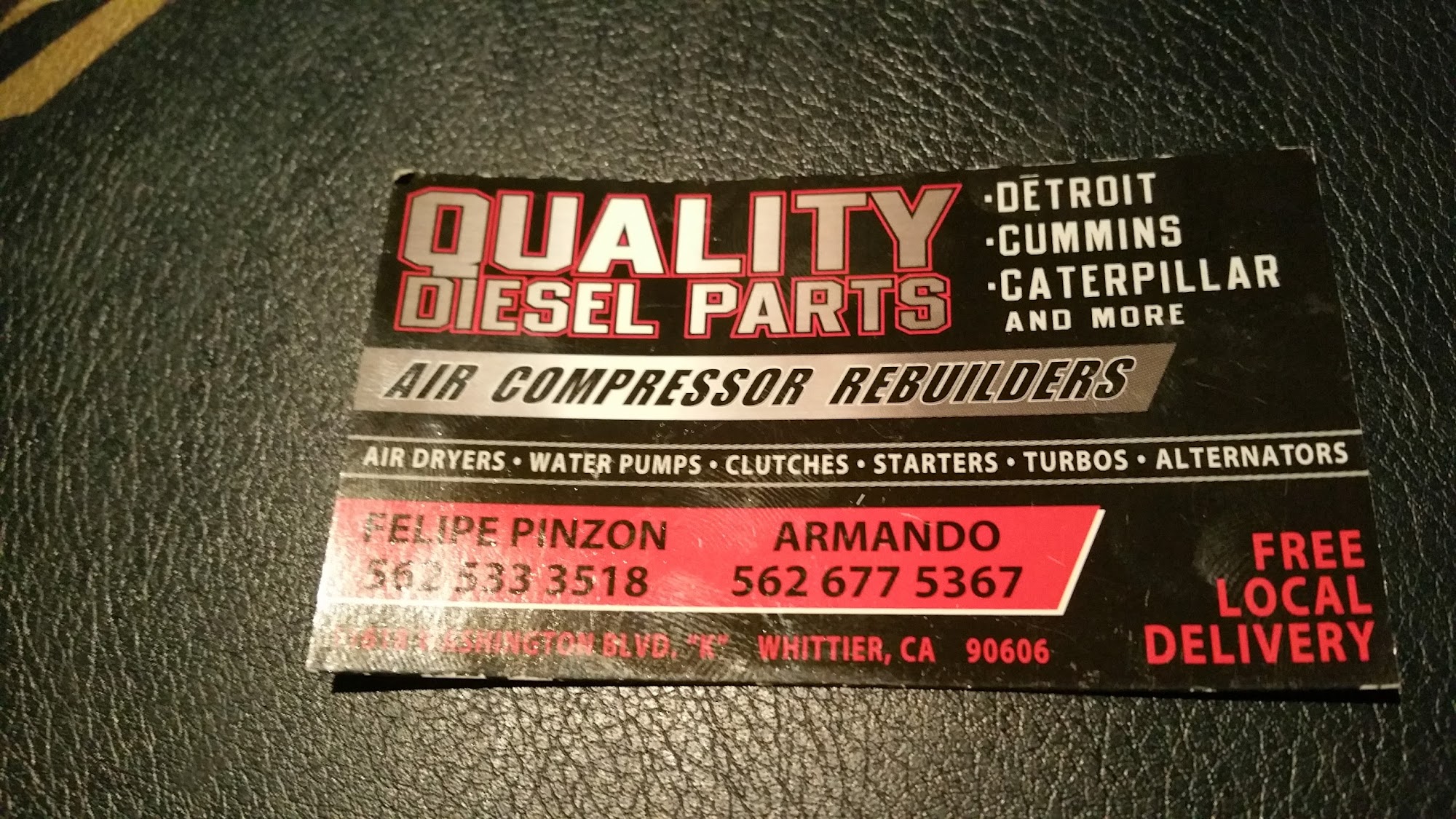 Quality Diesel Parts 4546 E Washington Blvd, Commerce California 90040