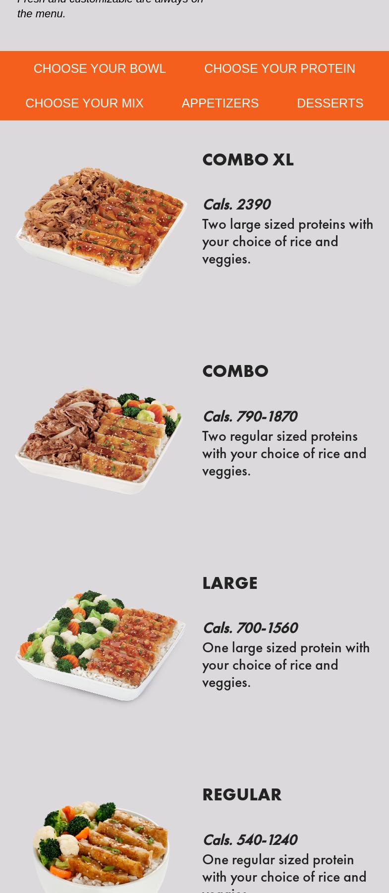 Yoshinoya Compton & Alameda Menu