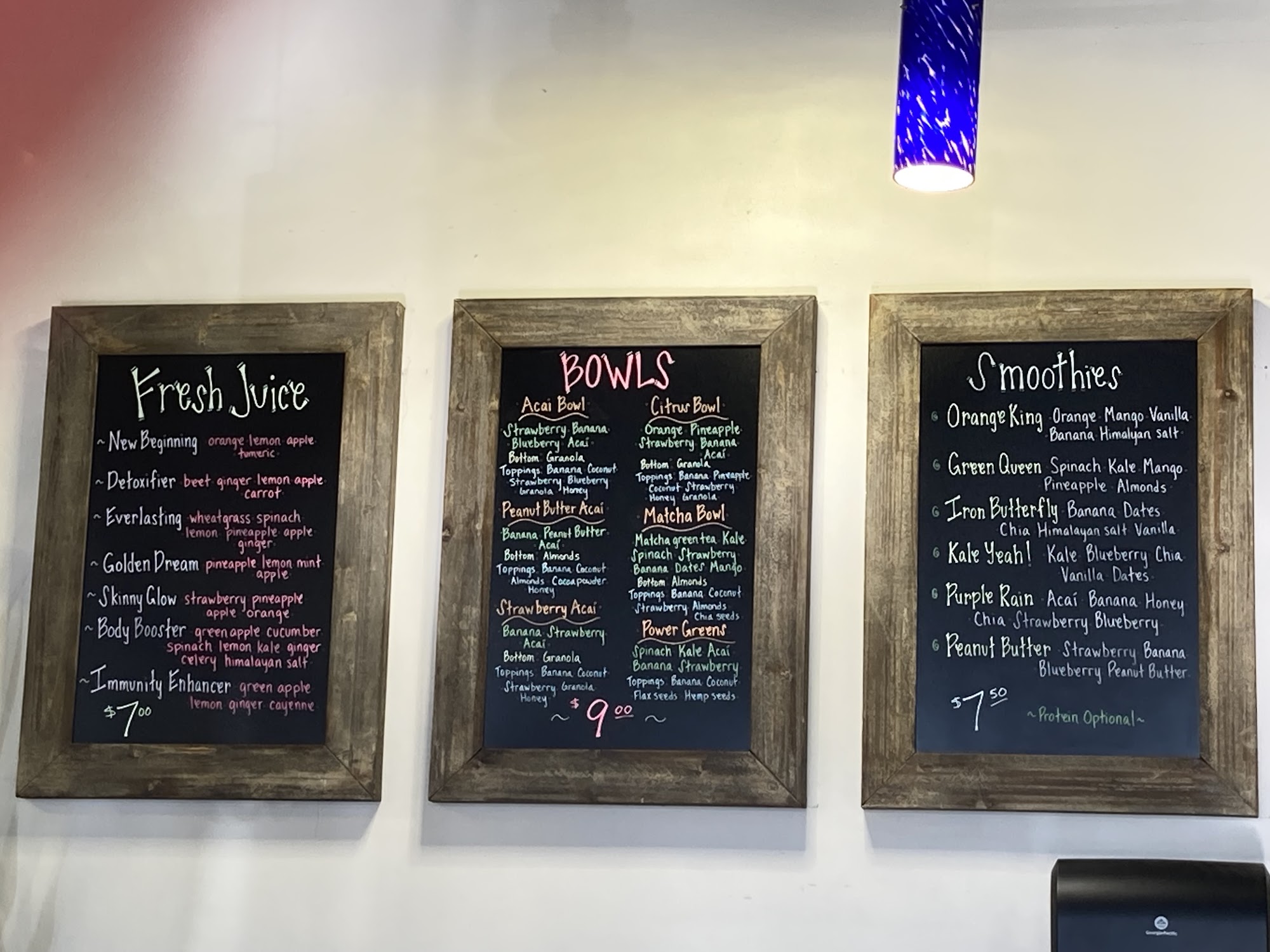 Big Kahuna Frozen Yogurt & Juicery Menu