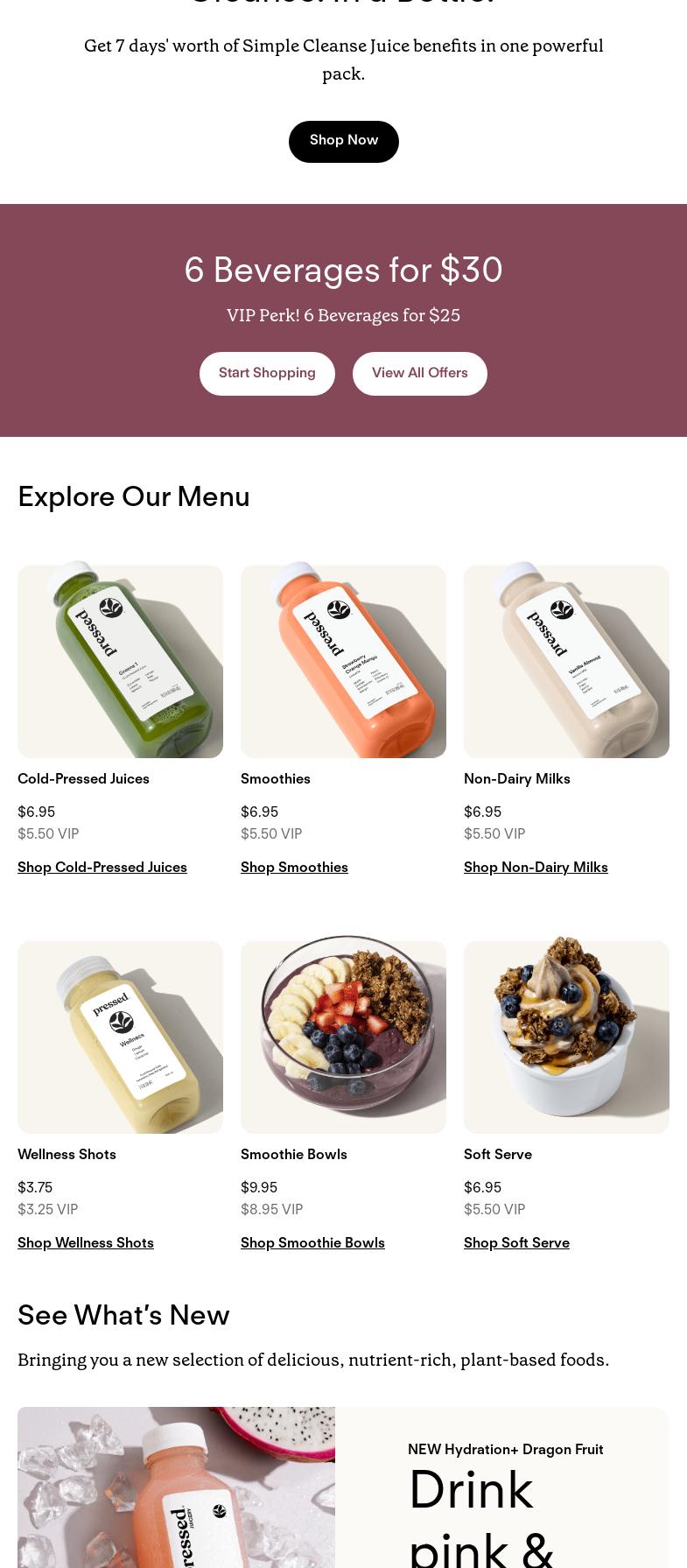 Pressed Juicery Menu