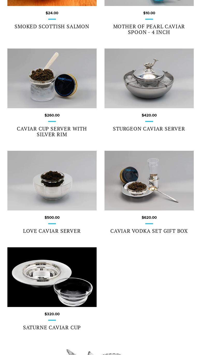 caviar express Menu