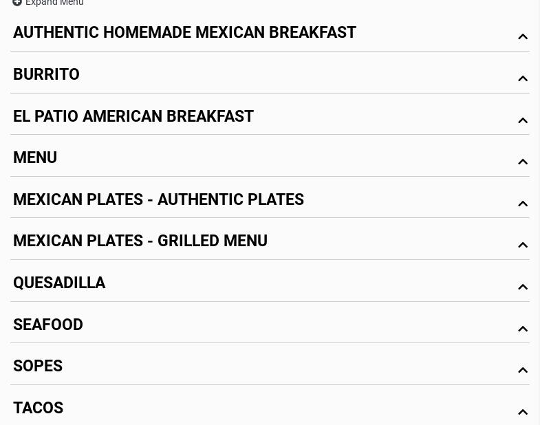 EL Patio Sports & Grill Menu