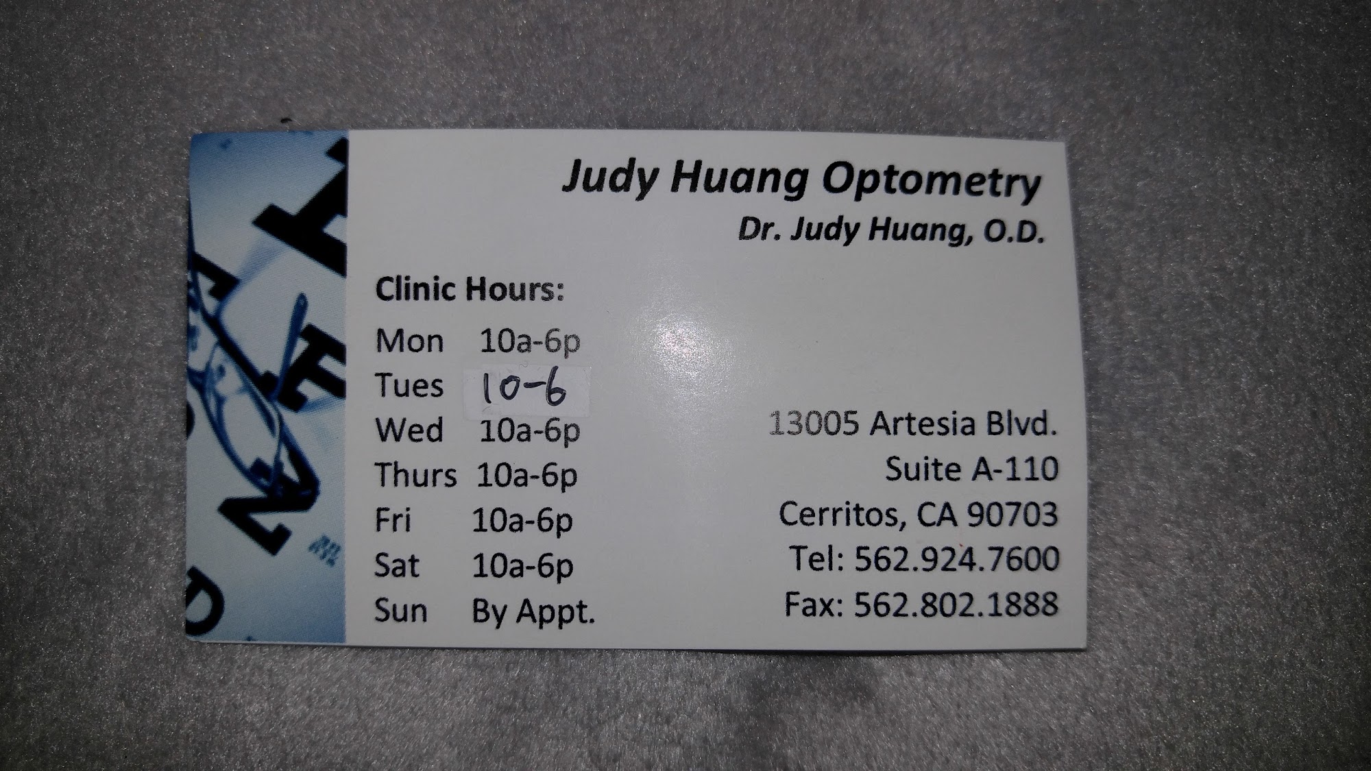 Judy C. Huang Optometry 7002 Moody St Suite #100, La Palma California 90623