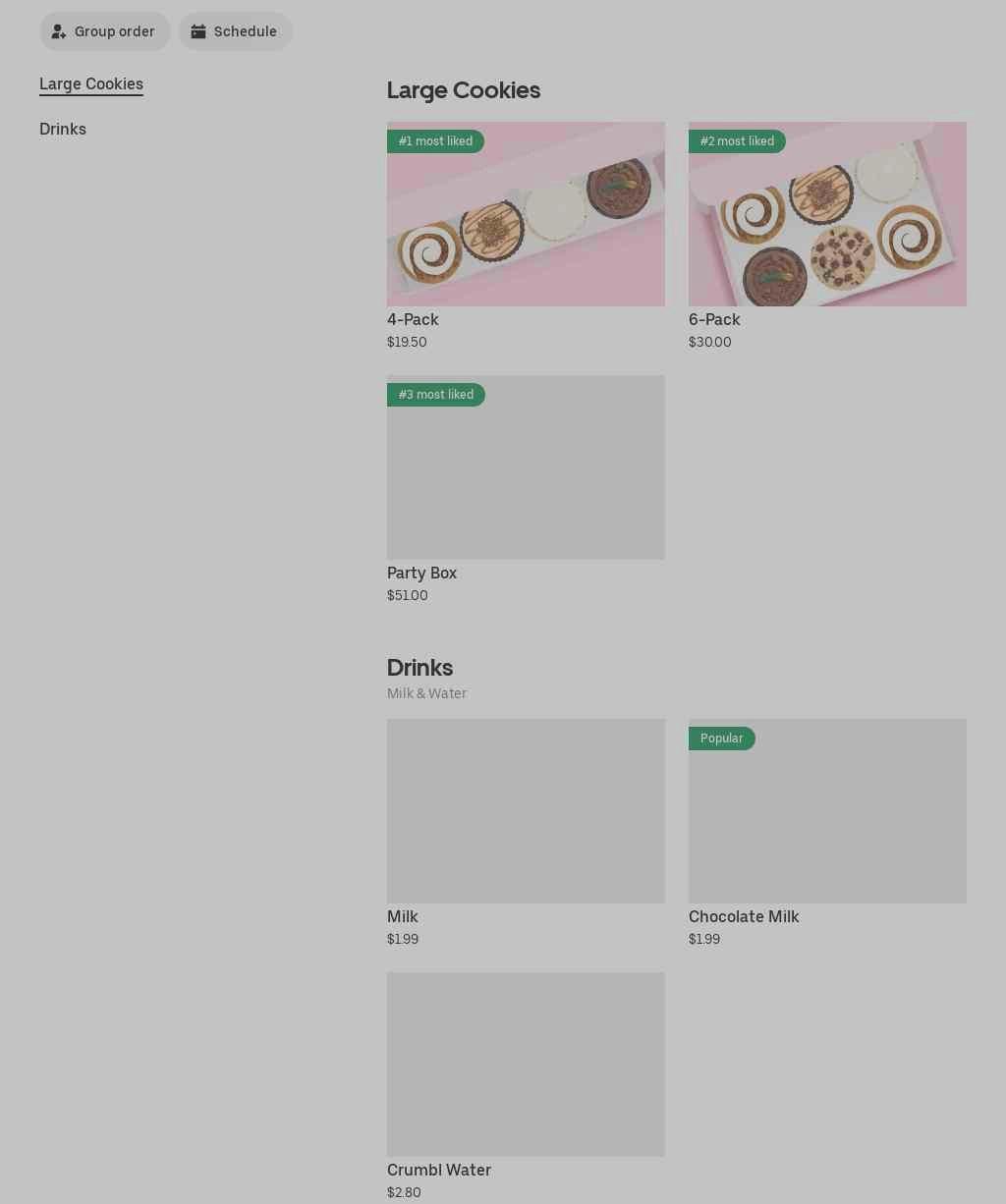 Crumbl Cookies - Aliso Viejo Menu