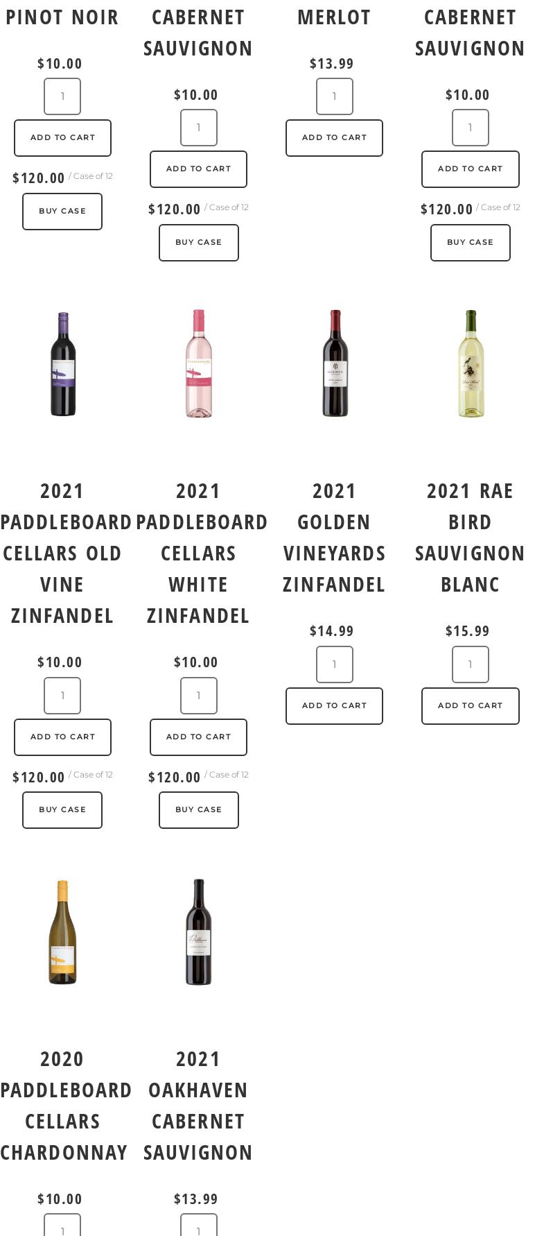 Kautz Family Vineyards Sales Office Menu