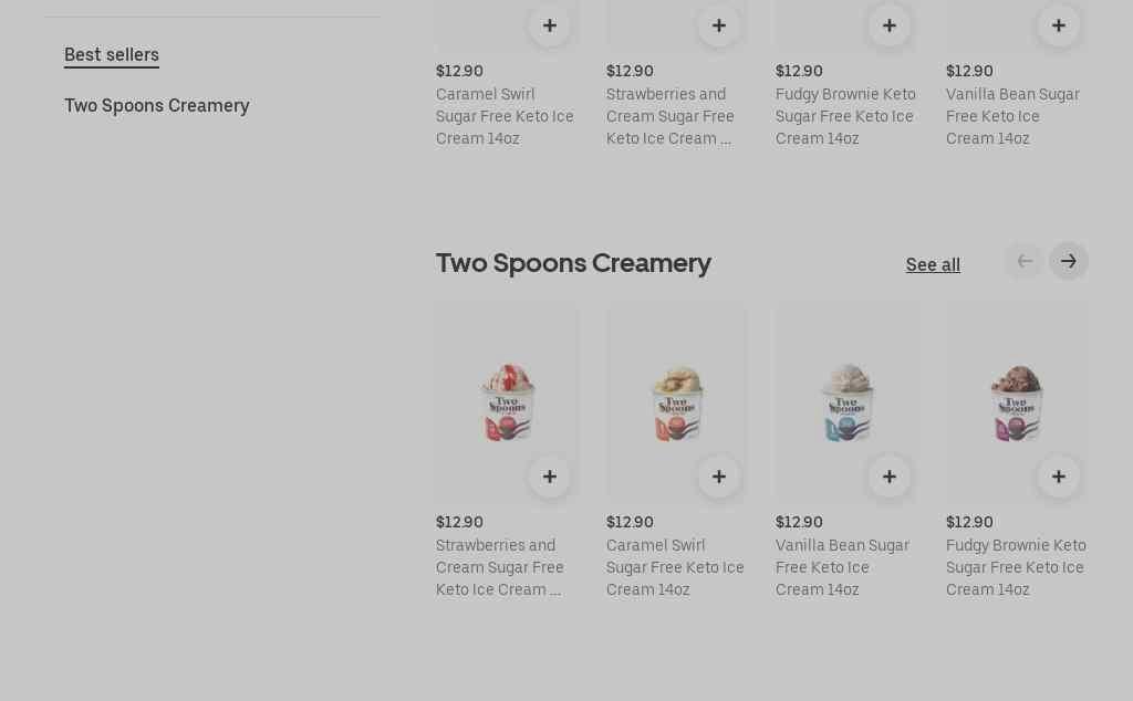 Two Spoons Creamery Menu