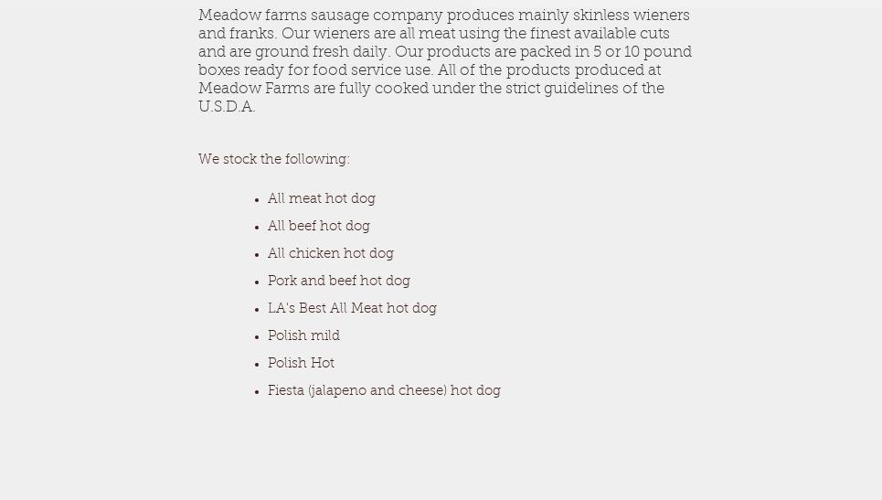Meadow Farms Sausage Co Menu