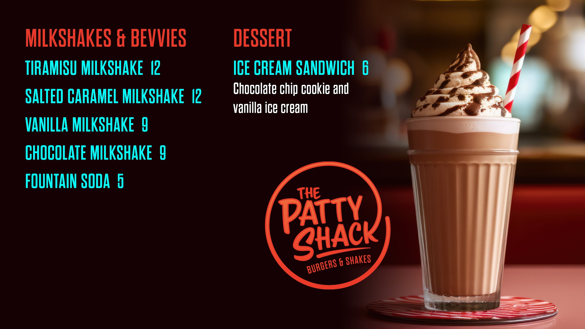 The Patty Shack Menu