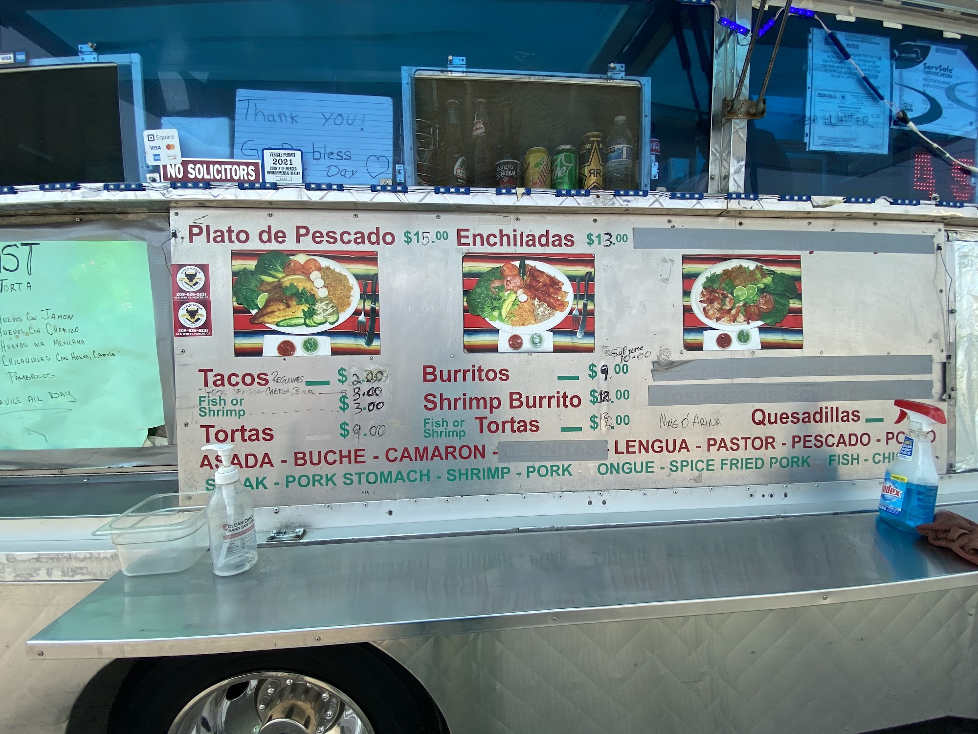 Las Monas chiquilin taco truck Menu