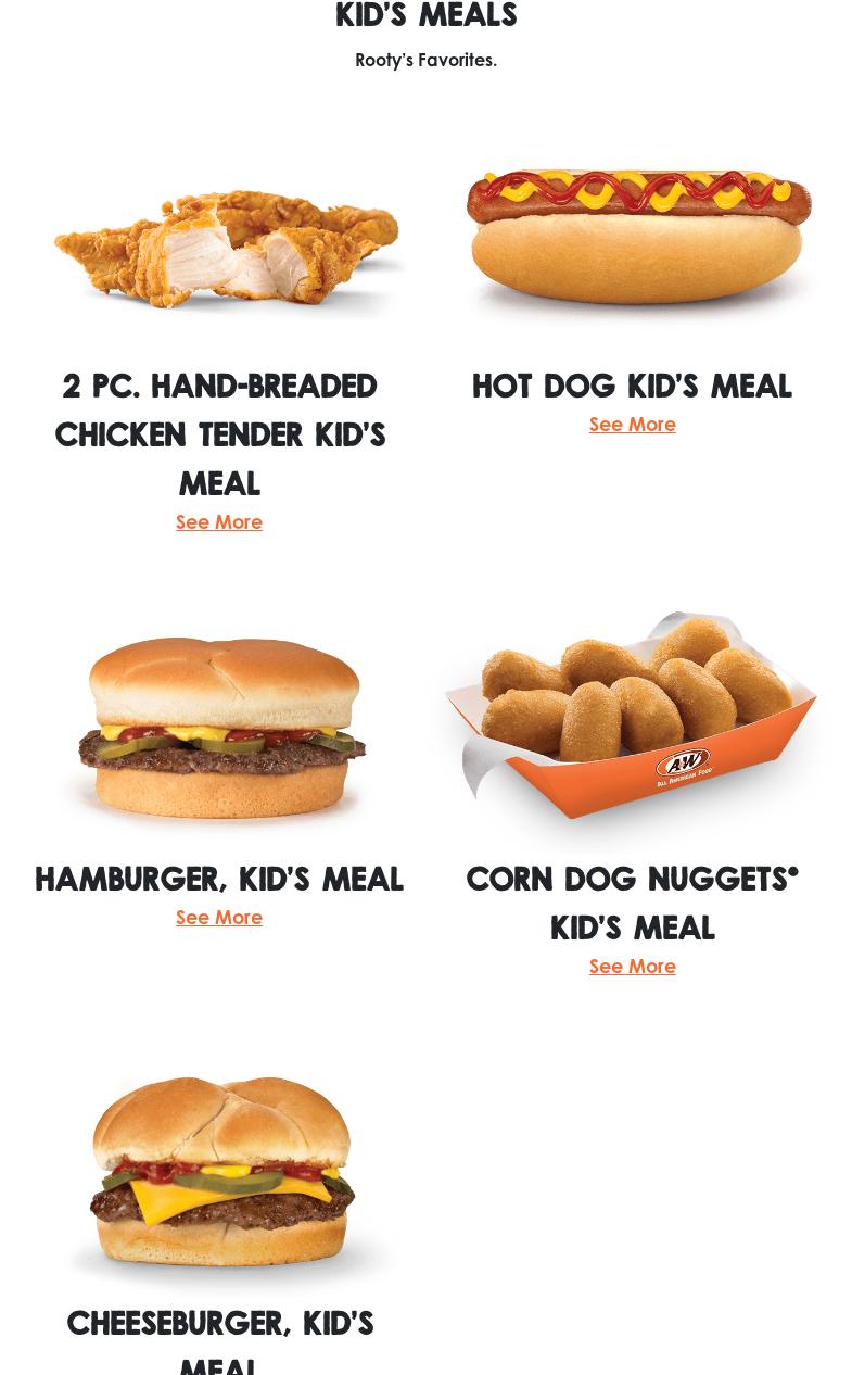 All American Food Services Menu