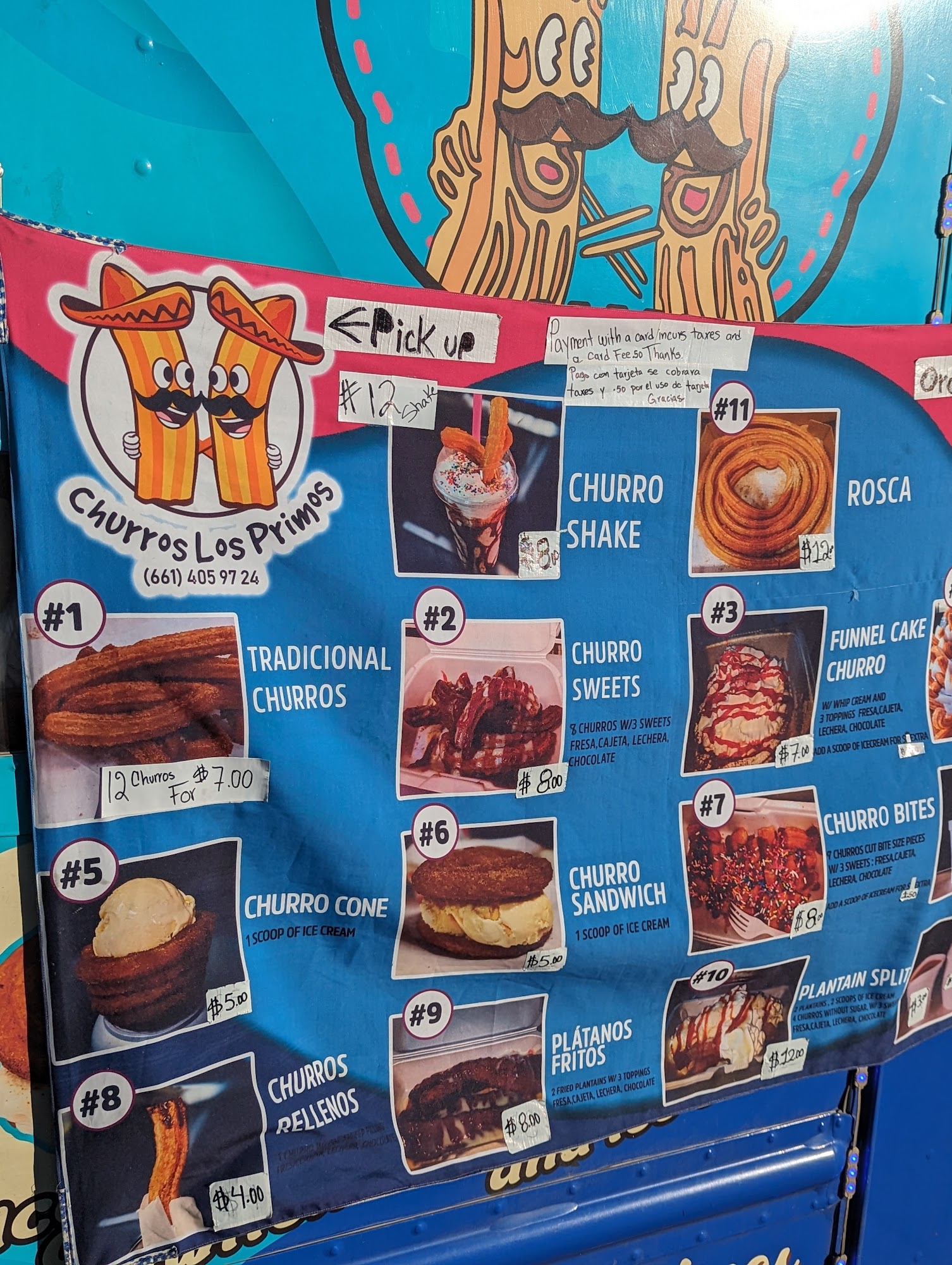 CHURROS LOS PRIMOS Menu