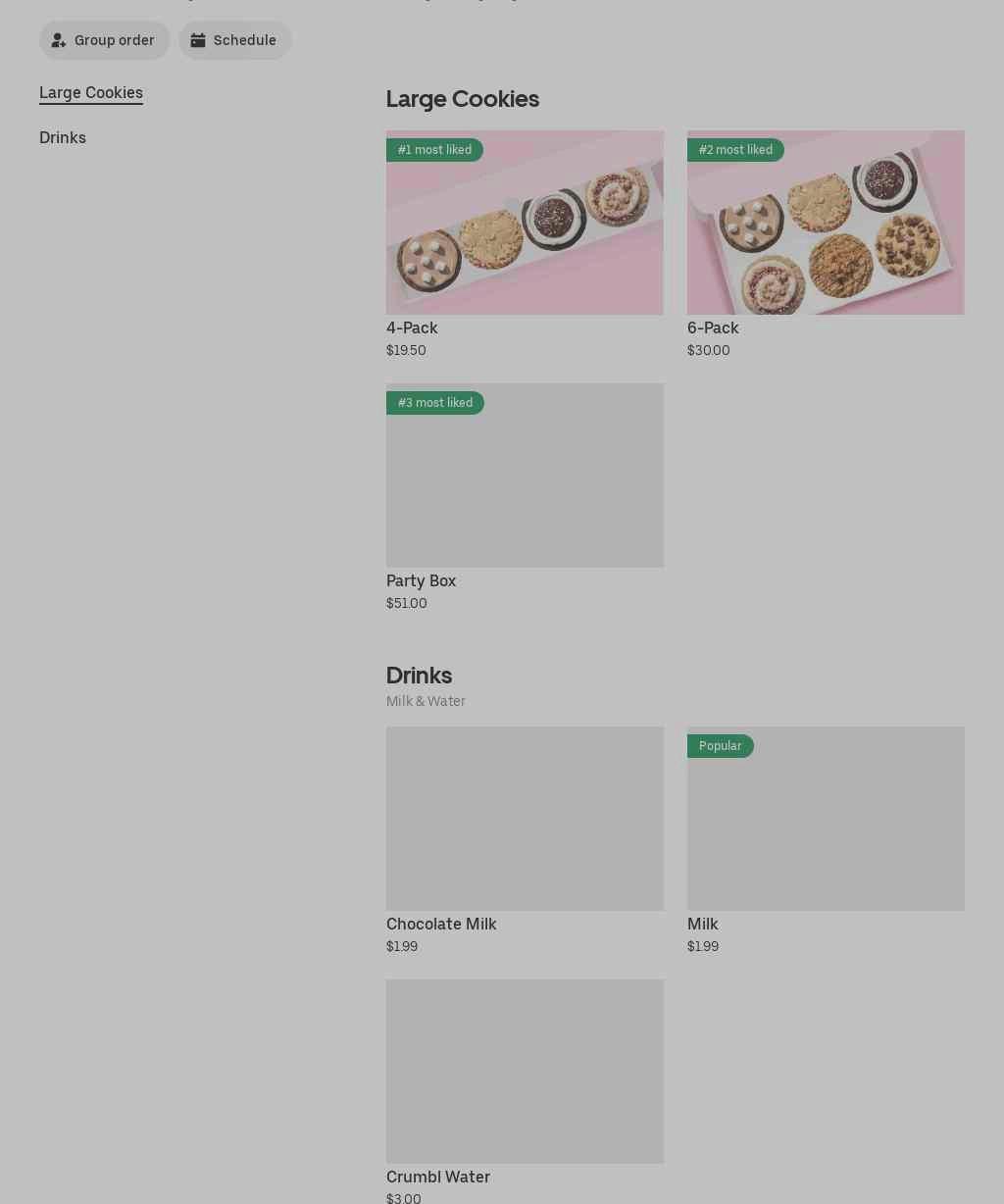 Crumbl - Pismo Beach Menu