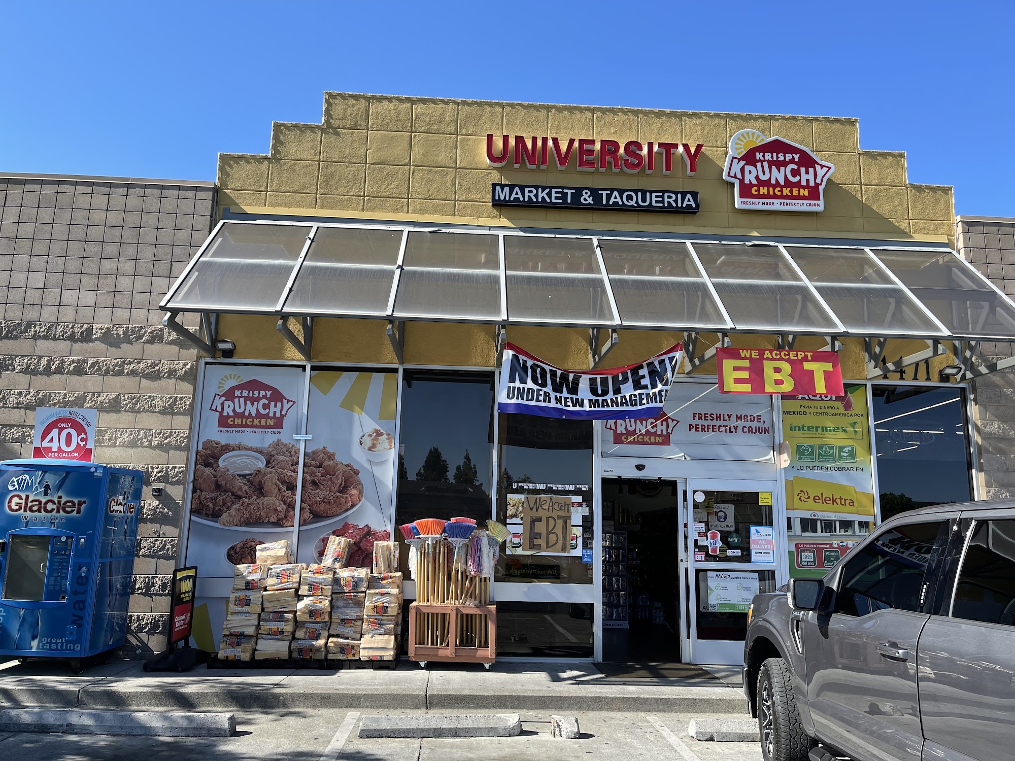 University Market and Taqueria , Krispy Krunchy Chicken