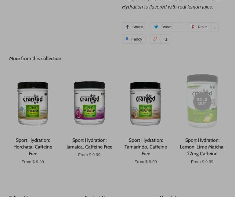 Cranked Naturals Menu