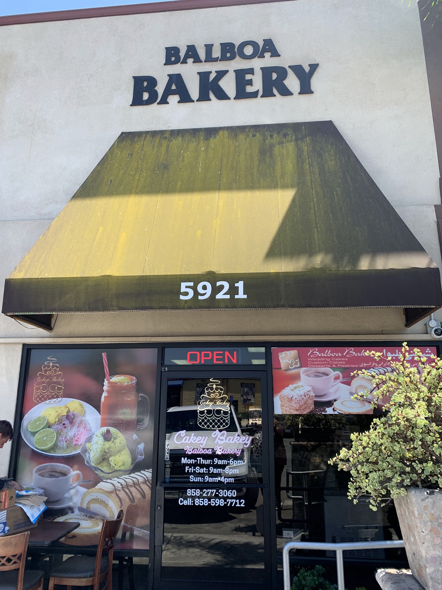 Balboa Bakery Menu