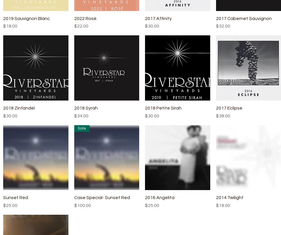 Riverstar Vineyards Menu