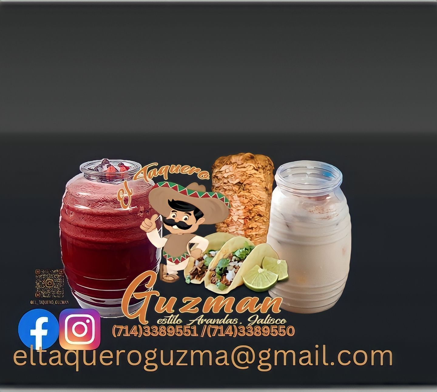 El Taquero Guzman facebook y Instagram